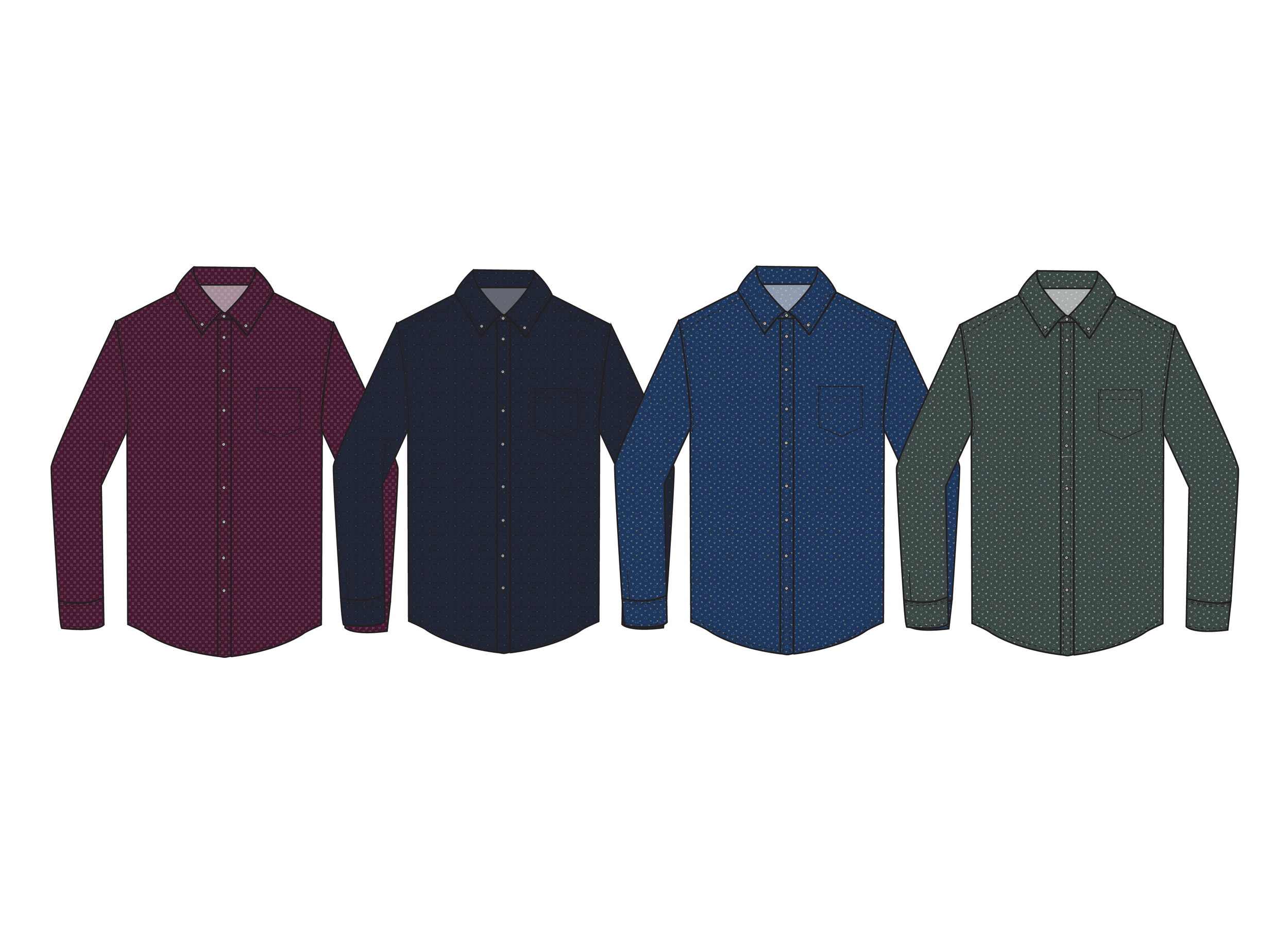 LS PRINTED OXFORD SHIRTS FW23