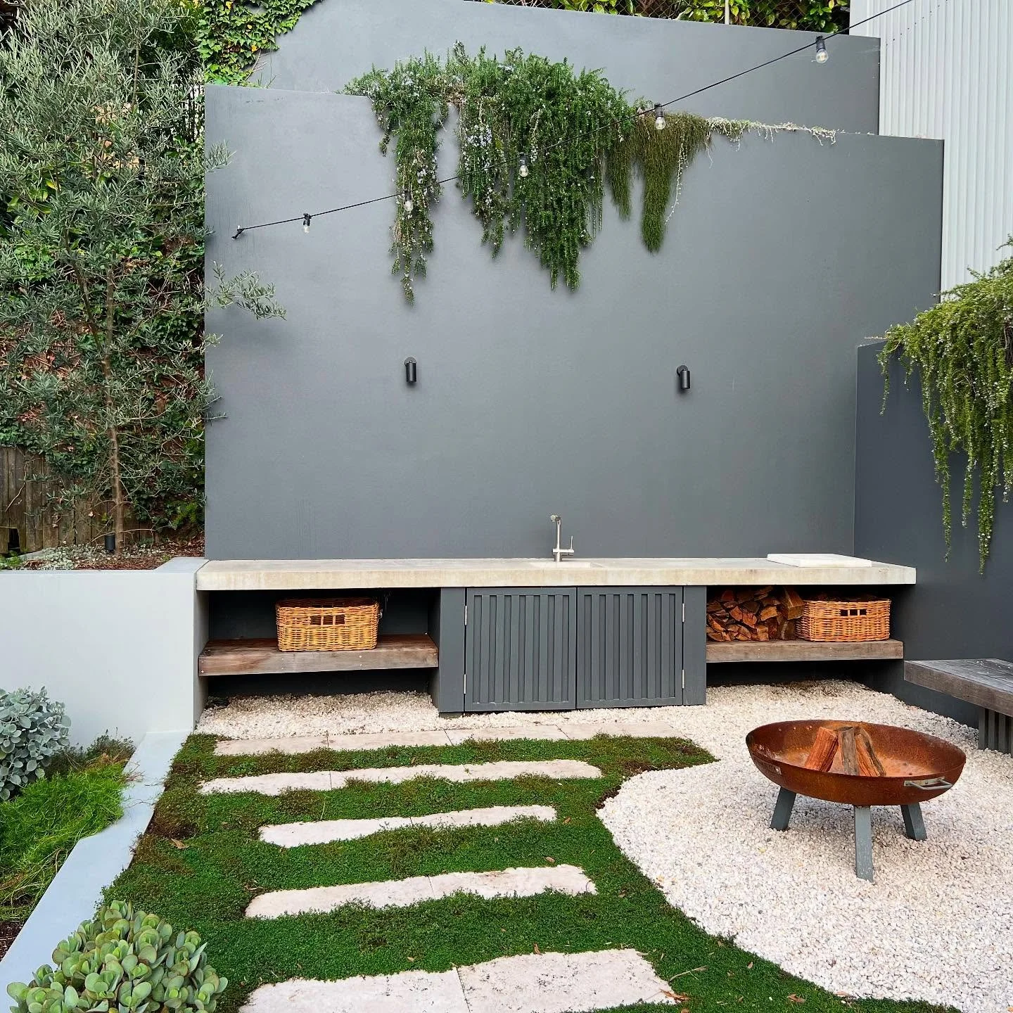 • Mosman • one from the archives 
-
-
-
-
-
#bbqarea #landscaping #bbq #polishedconcrete #rosemary #planterbox #whitepebbles #steppers #planting #northernbeacheslandscaper
