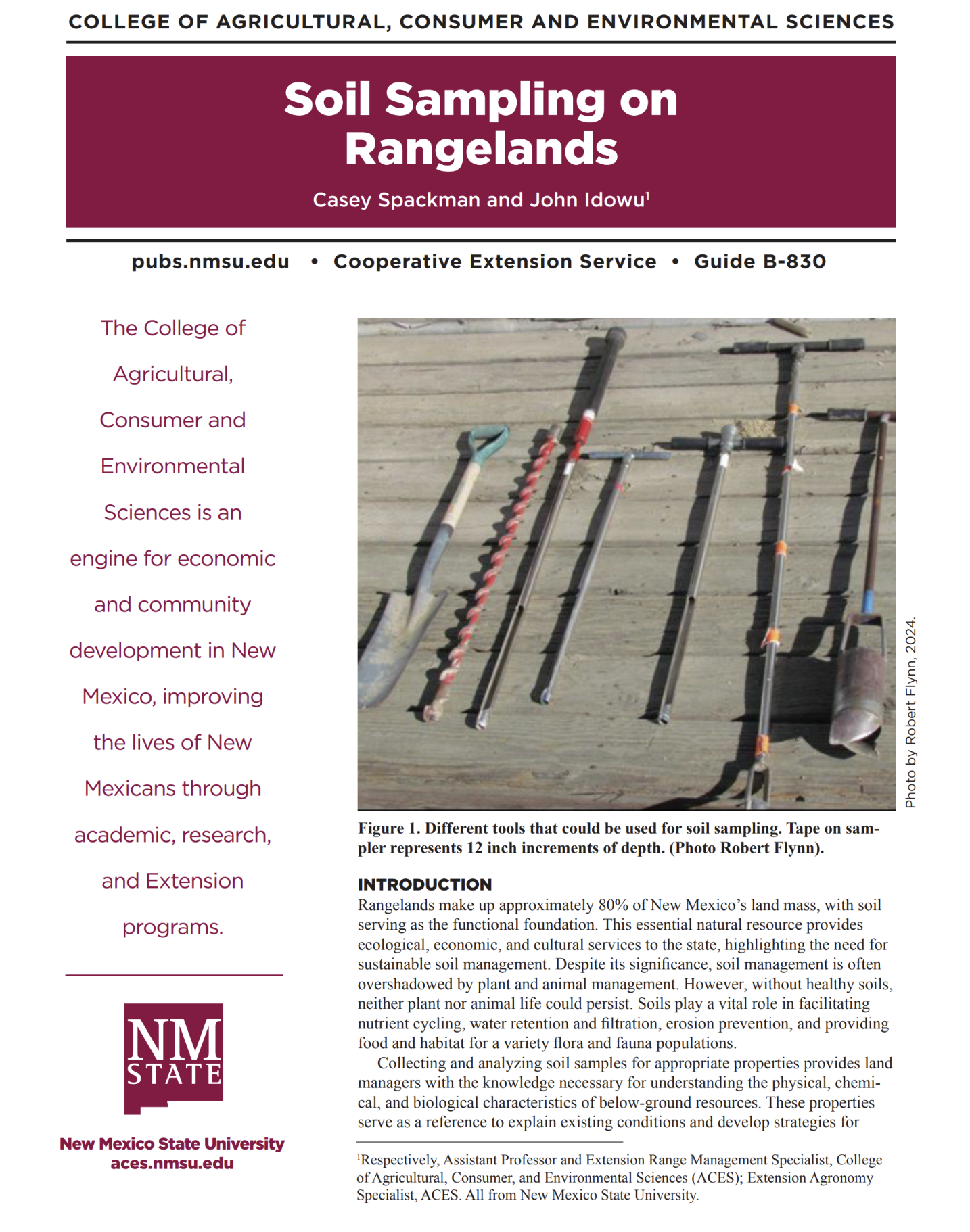 Soil Sampling on Rangelands