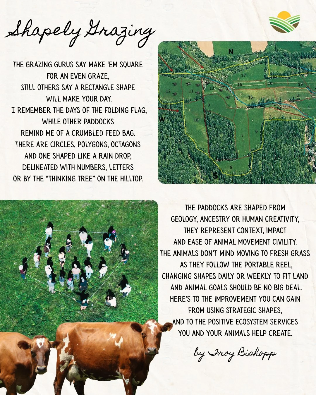 This season, we&rsquo;re especially grateful for grazing, grazers, and YOU&mdash;thank you for everything you do to care for our grazing lands!⁠
⁠
In our latest blog, inspired by a poem, Troy digs into why paddock design is more than just a fencing c