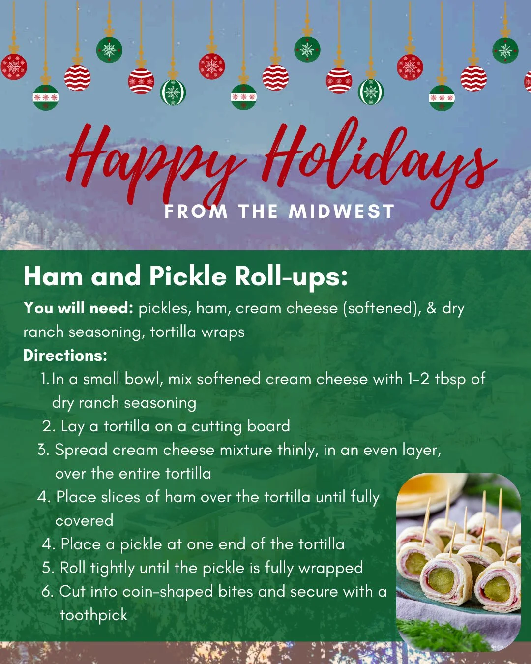Happy holidays from the heart of the Midwest! ⁠
⁠
As we gear up to host our 2026 &ldquo;Grazing the Heartlands&rdquo; bus tour, we wanted to spread some seasonal cheer by sharing a classic holiday appetizer from the region. We hope this festive favor