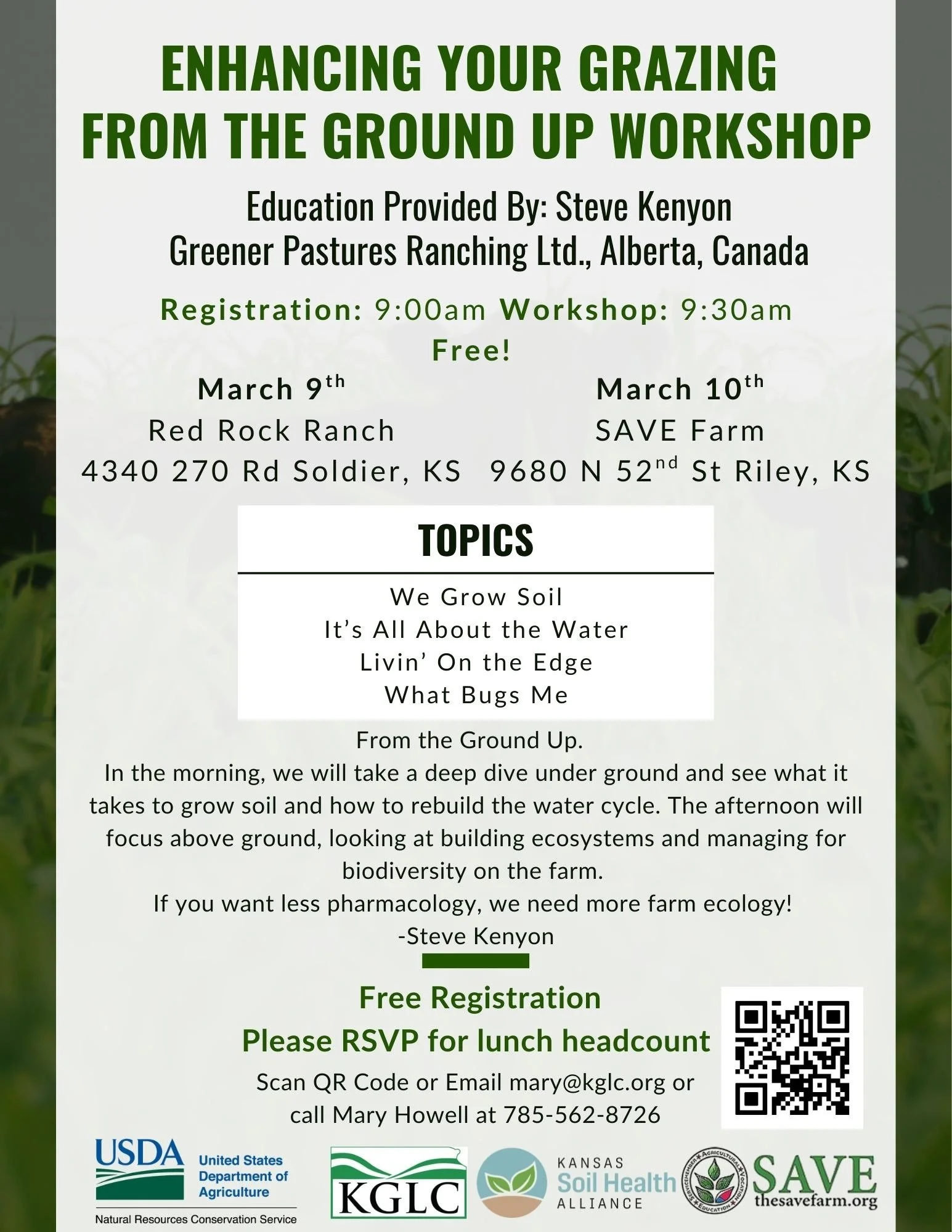 Enhancing Your Grazing From the Ground Up Workshop