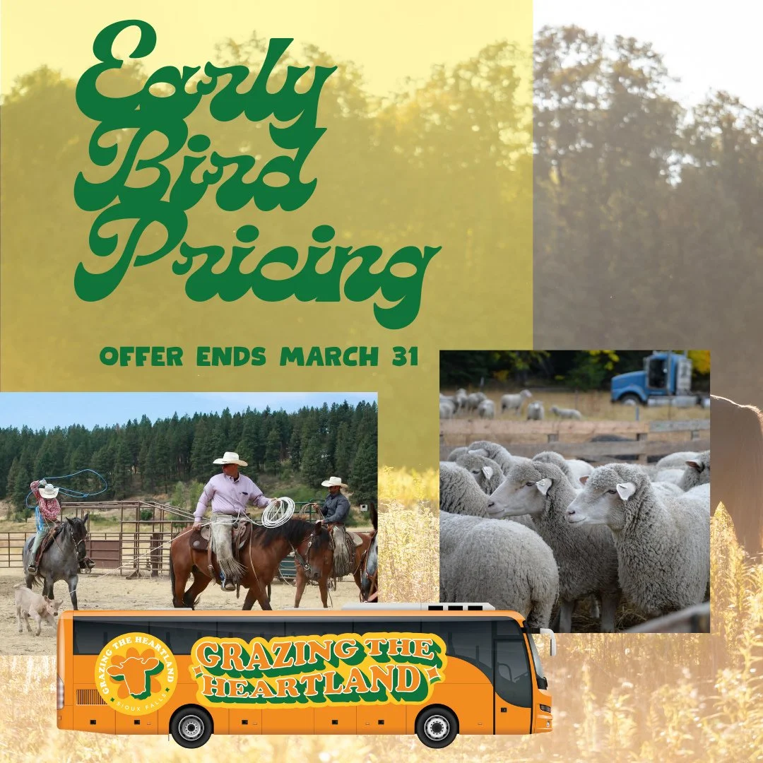 We&rsquo;re officially 28 weeks away from the 2026 Grazing the Heartlands Bus Tour, and the excitement is building. Early bird pricing is still available!!!⁠

Now is the time to save your seat, save money, and get ready to experience the heartlands w