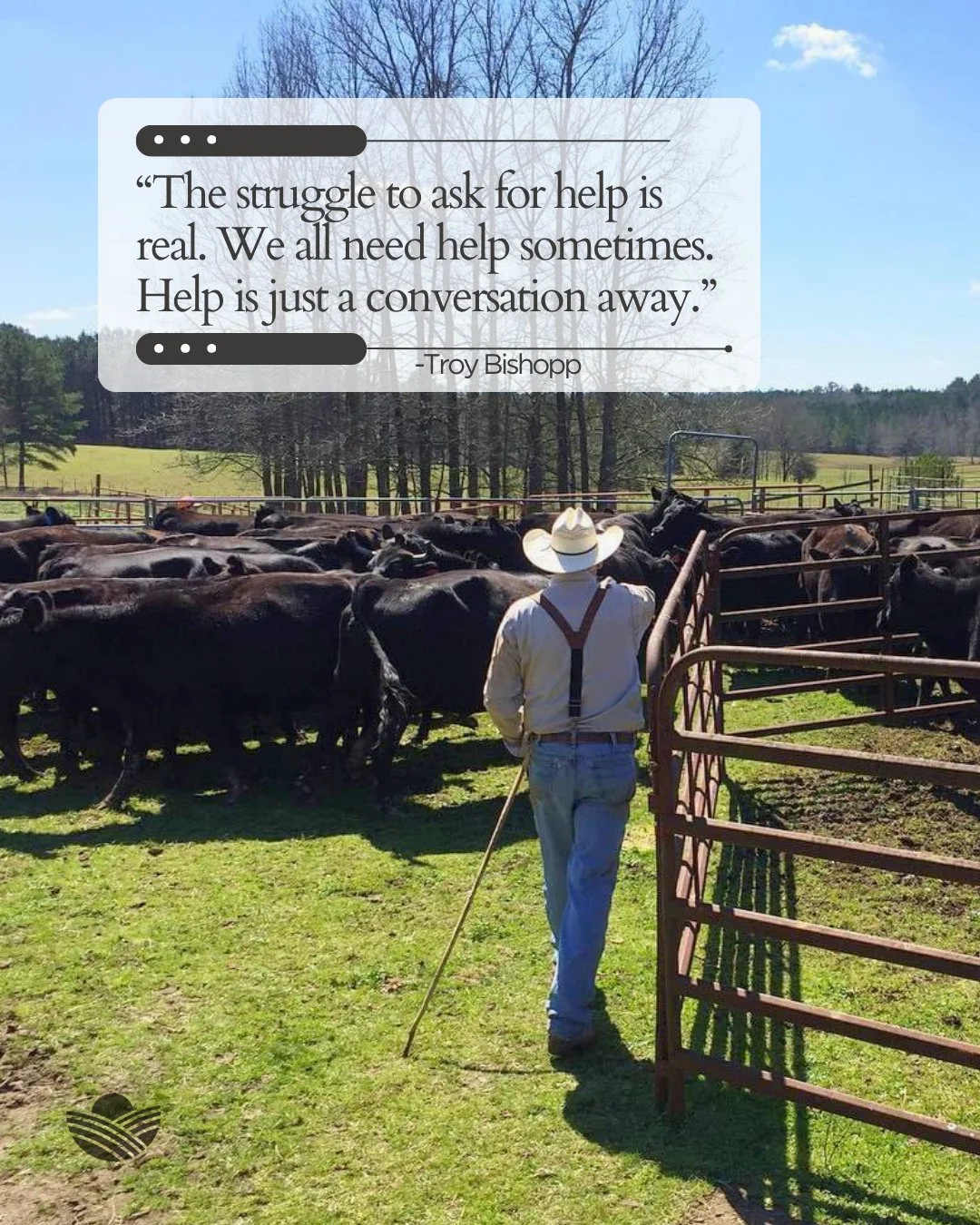 Some conversations are hard to start, but you don&rsquo;t have to carry it alone. ⁠
⁠
This week is about connection. Check in with someone. Call, text, or stop by.  It may be small, but it matters.
