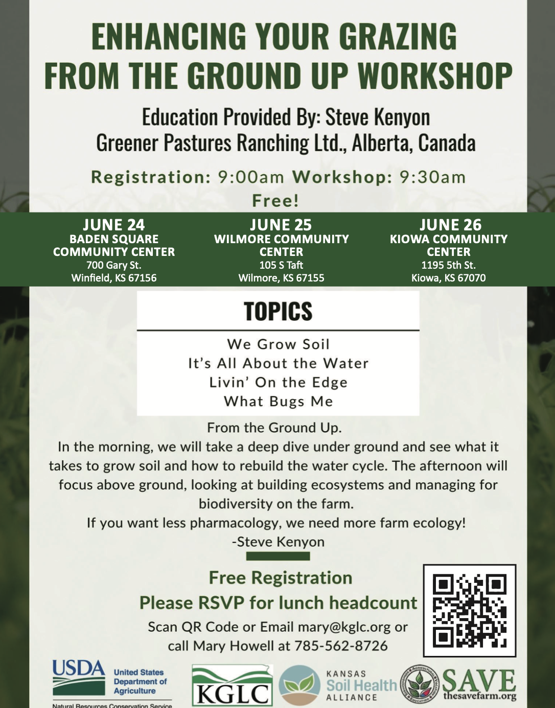 Enhancing Your Grazing, From the Ground Up Grazing School