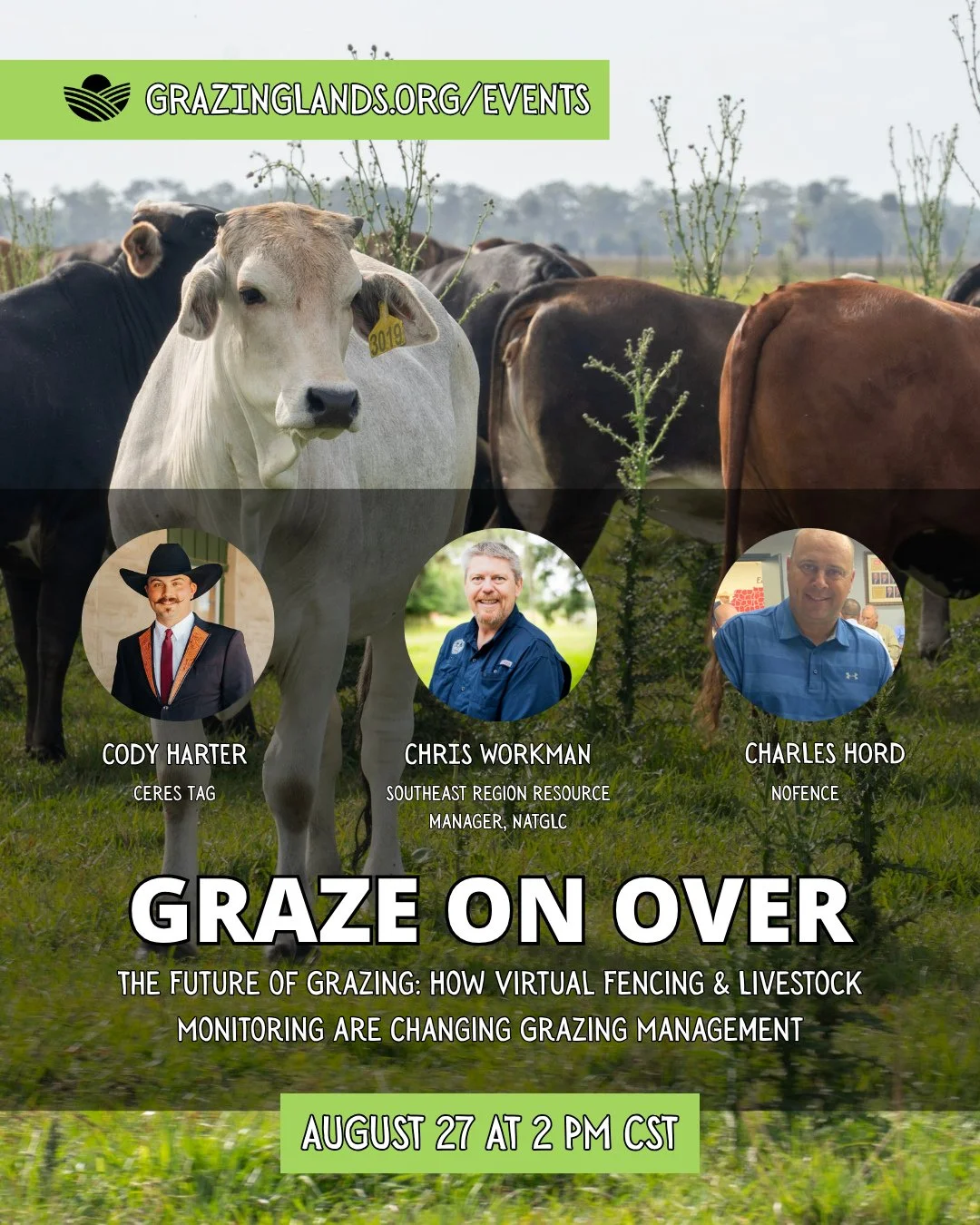 Join Chris Workman as he hosts an engaging Tech-Talk Edition webinar featuring industry leaders from NoFence and Ceres Tag. Together, they'll share how virtual fencing and livestock monitoring are helping producers optimize grazing, reduce labor, and