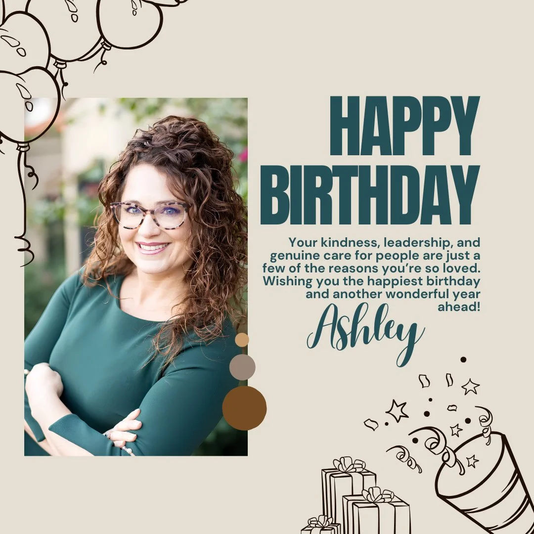 Help us wish Ashley a happy birthday! She somehow manages to keep us all on track while making everyone feel welcome, and we love hearing about her daily adventures and the stories that come with them. We hope your day is filled with celebration and 