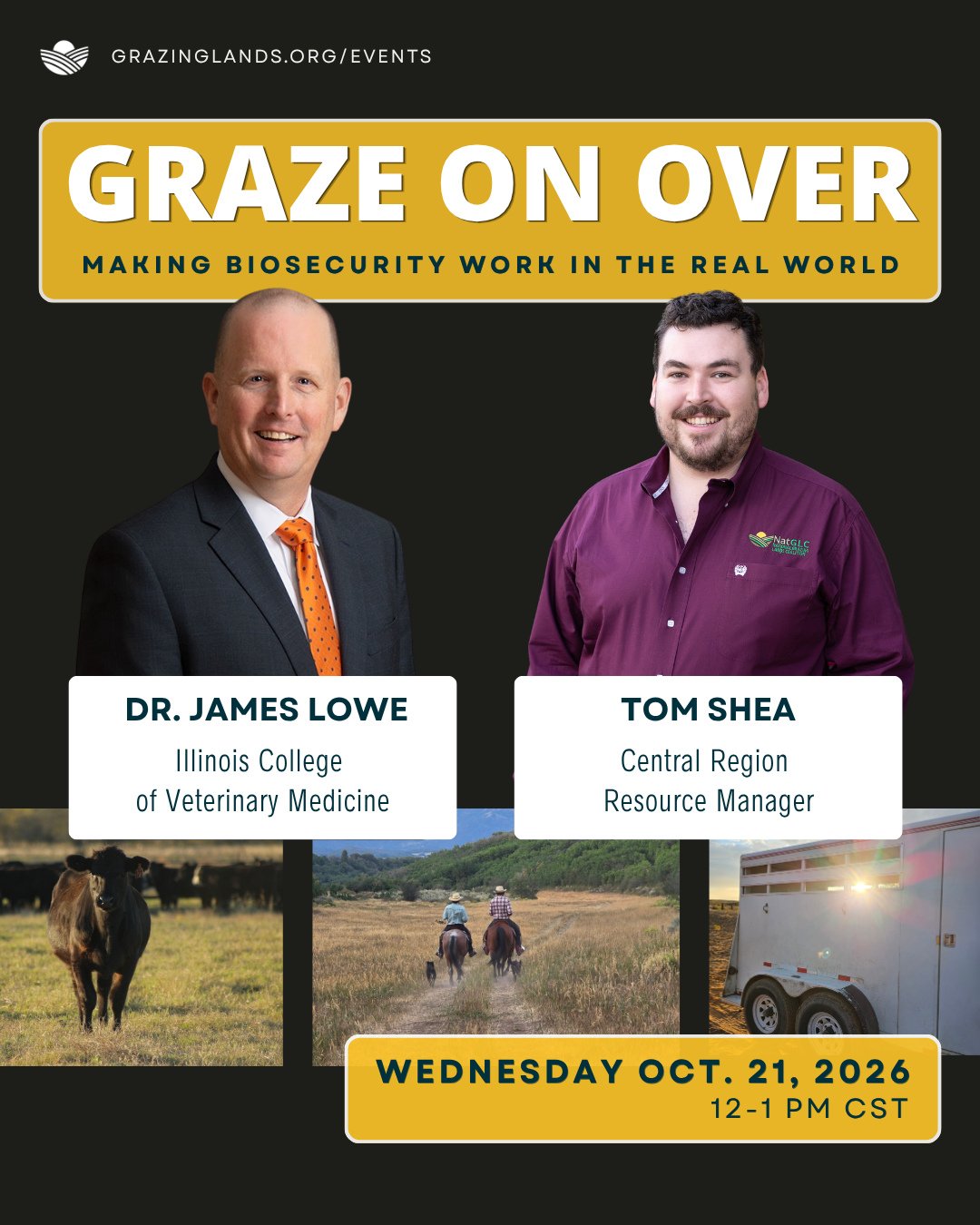 Register now; link in bio.⁠
⁠
Protecting your health and your livestock can seem complicated and impractical, but not with Dr. Lowe. Join us for a practical discussion on biosecurity you can implement on your operation.