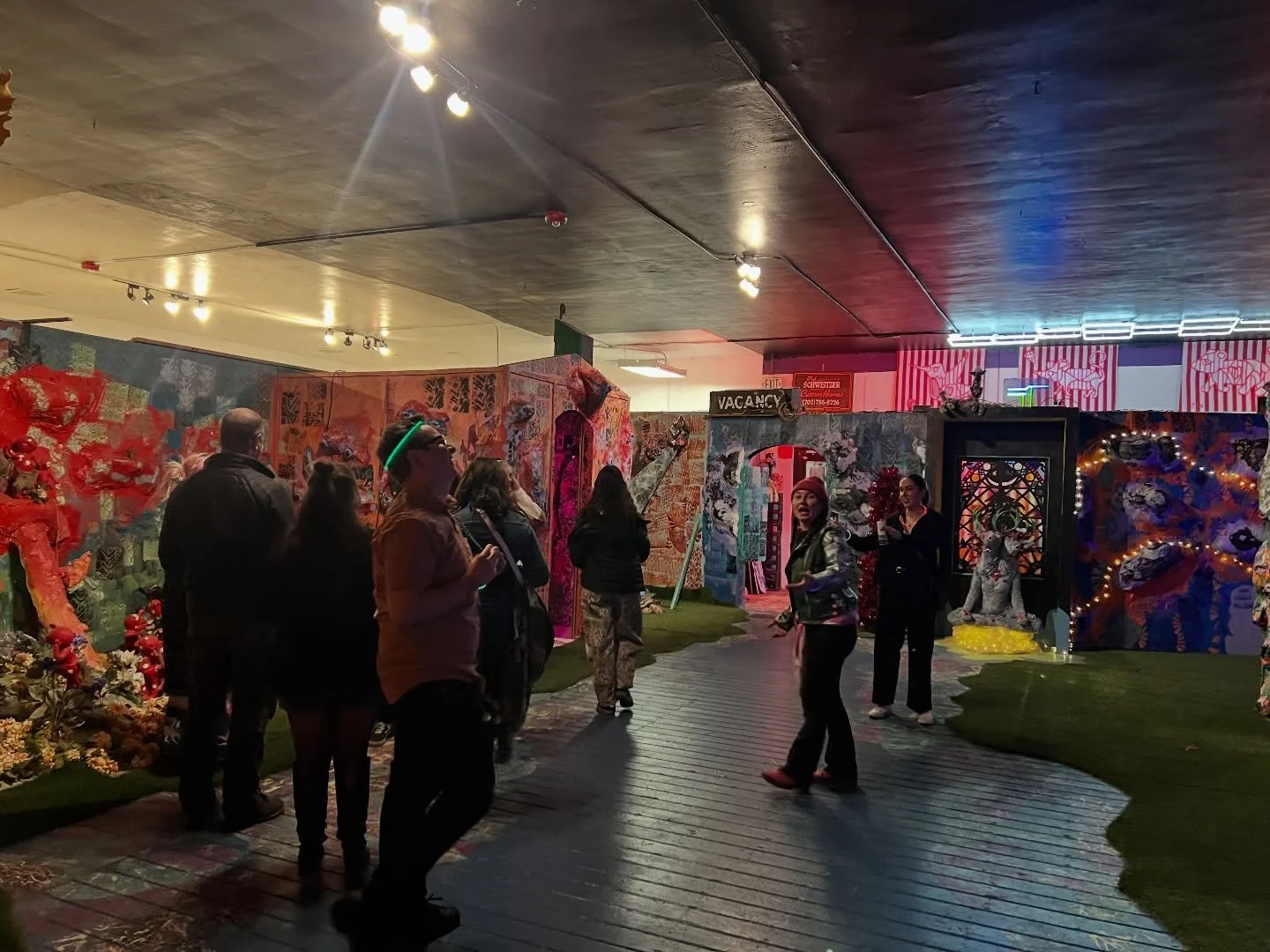 Into the Future until 1am tonight! Come for the art. Stay for the party. 🎉