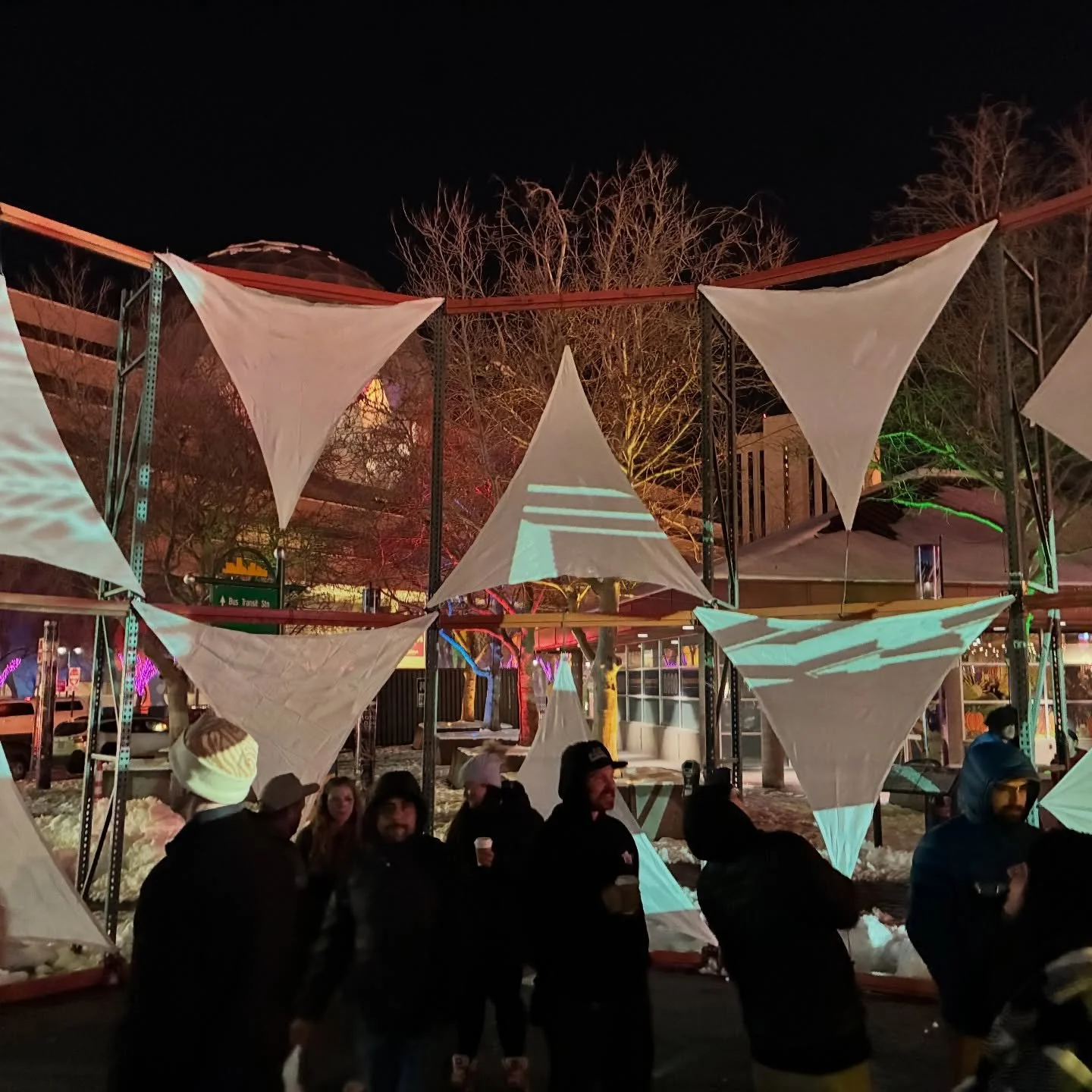 Thanks to everyone who came out to see our House of Infinite Potential at @westernlightsfestival! We hope to put up the full sculpture at next year&rsquo;s festival and beyond! 🪩🔥✨