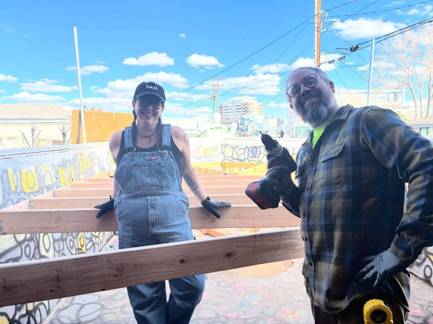 It was a beautiful day for some boat stage upgrades. Just in time for Fairy Fair! 🧚✨