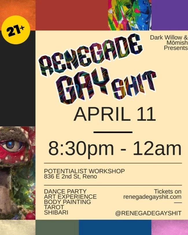This Saturday at @potentialist_workshop, join us for @renegadegayshit, an epic queer dance party and art experience! ✨ Visit the @renegadegayshit page for more info &amp; tickets.