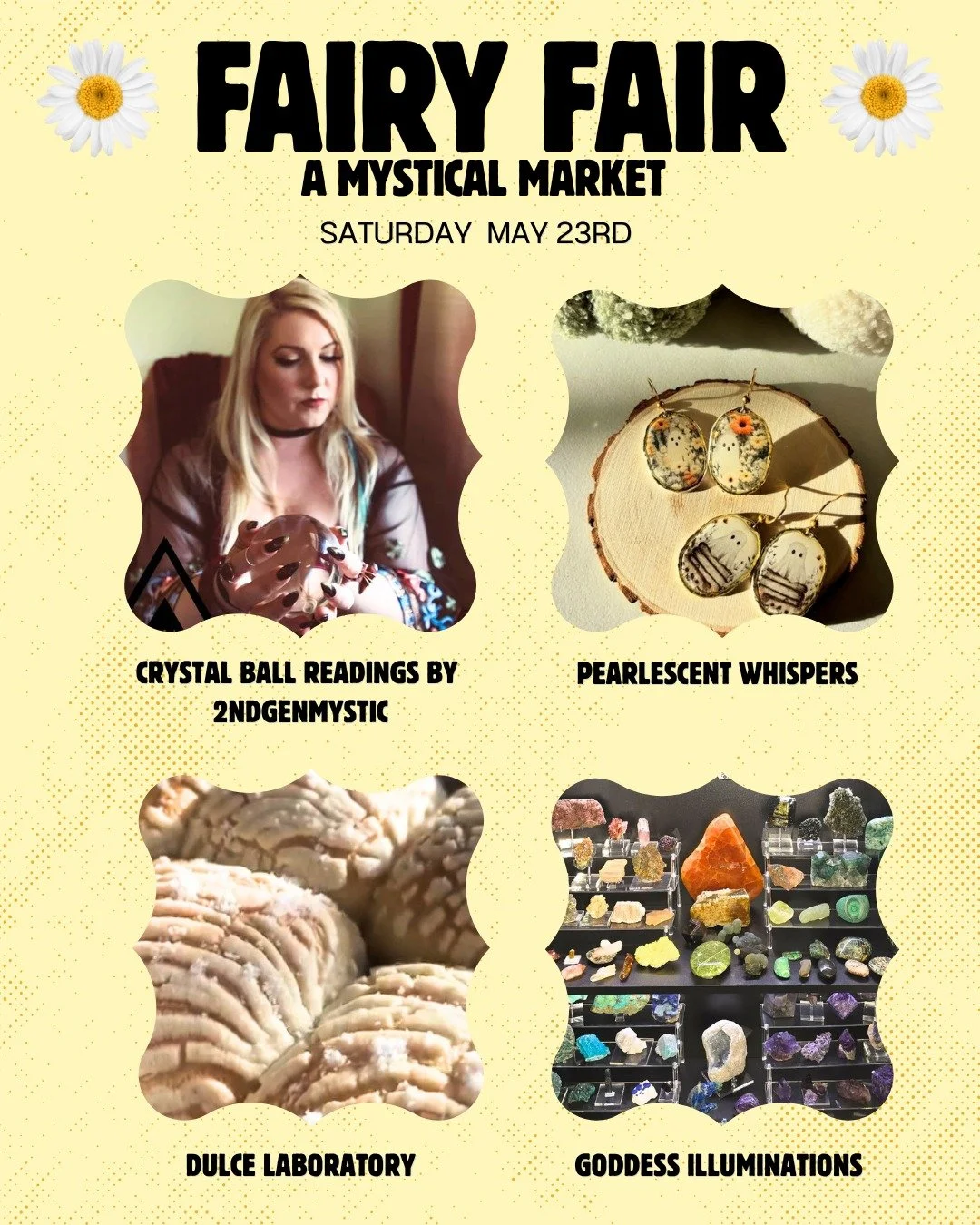 Just a few of the amazing artisans and creatives who'll be joining us at Fairy Fair this Saturday. The weather is looking perfect and we can't wait to prance in the sun with all of you! ✨🧚