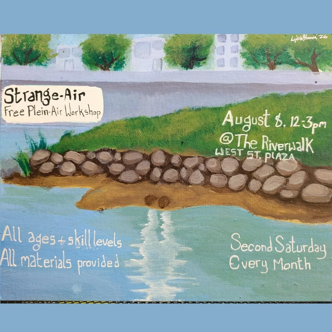 We have another free plein-air workshop coming up on August 8th!

All materials are provided, and all skill levels are welcome!

Sign up today to save your spot!

🎨🎨🎨🎨🎨🎨