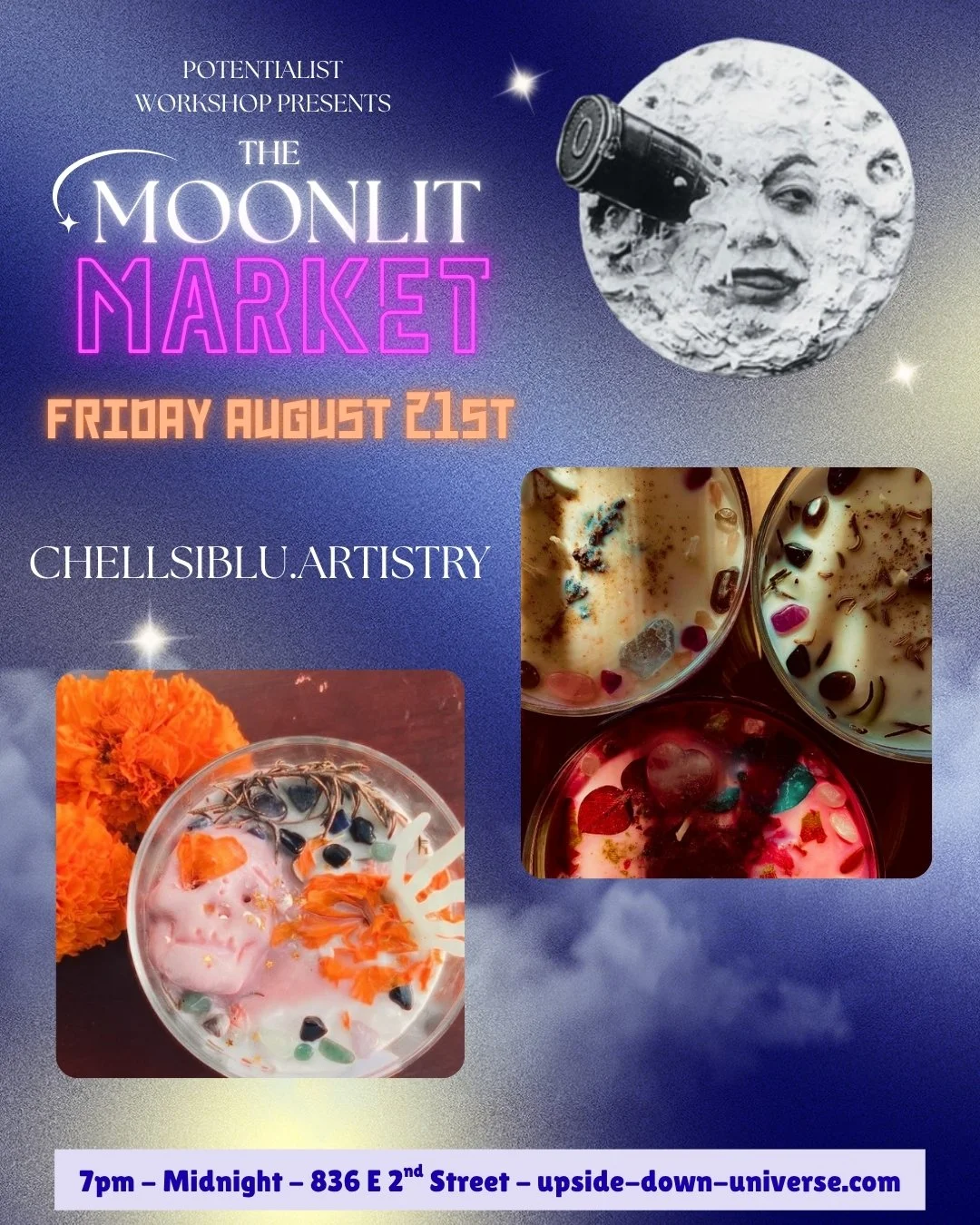 What will you find under the moon? 🌙

We'll have over 30 local artisans, food trucks, DJs, art and more this Friday at our Moonlit Market. 

More artist shout-outs to come. ✨
