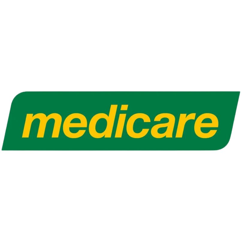 The image features a green folder with a yellow 'medicare' label on it.