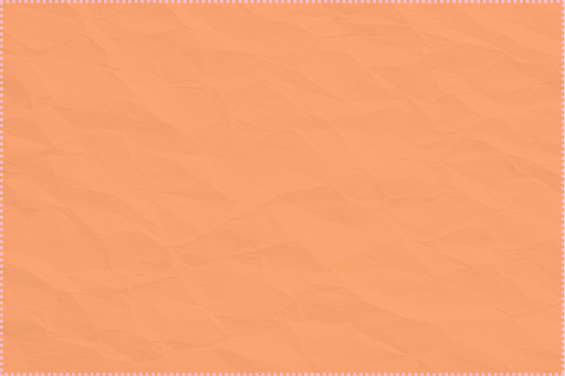 A crumpled orange sheet of paper.