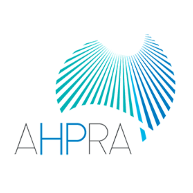 Logo with a stylized outline of the state of Alabama made of blue lines and the acronym 'AHPRA' underneath.