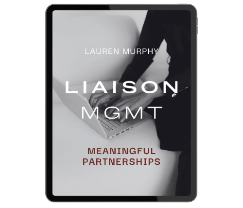 Liaison Management 'Meaningful Partnerships' brand graphic