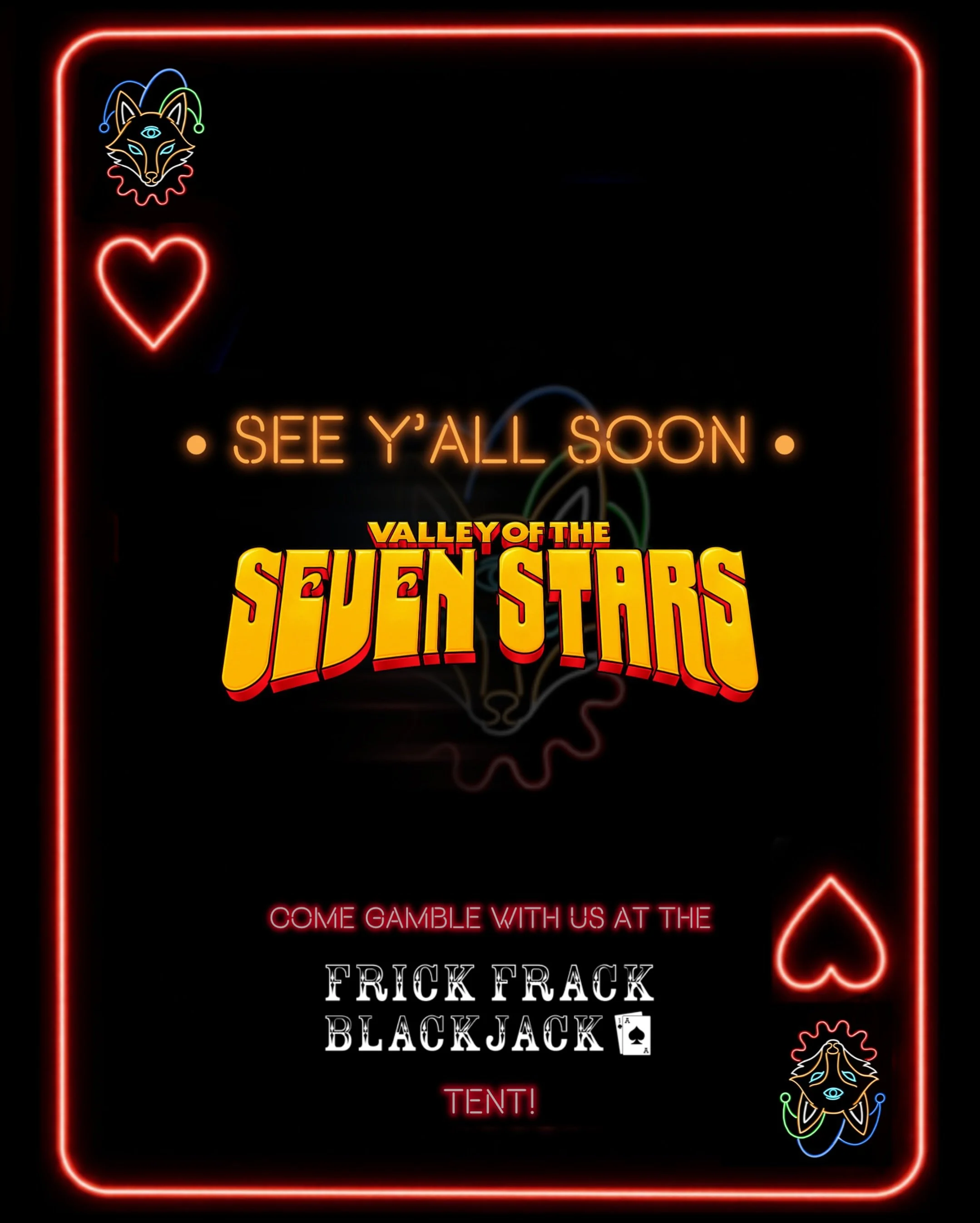 Can&rsquo;t wait to dance with yall underneath the stars! 

I&rsquo;ll be slanging cards with the @frickfrackblackjack crew so come down and take a chance with us 😙

#foxandmischief #festivalfashion #frickfrackblackjack #griz