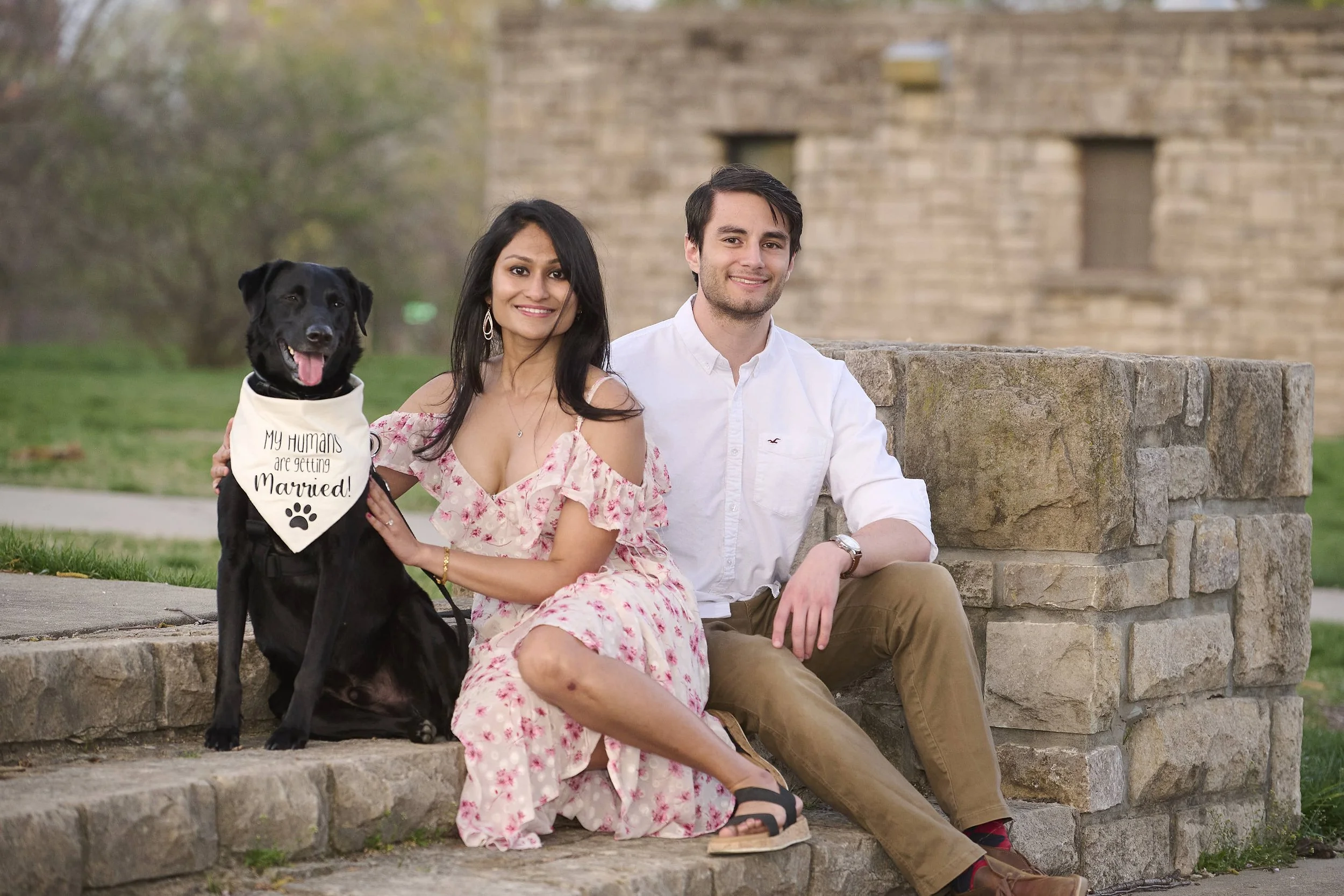 Loose Park On-Location Engagement Fine art   dog photography by Kansas City dog & pet photographer Paws & Snap
