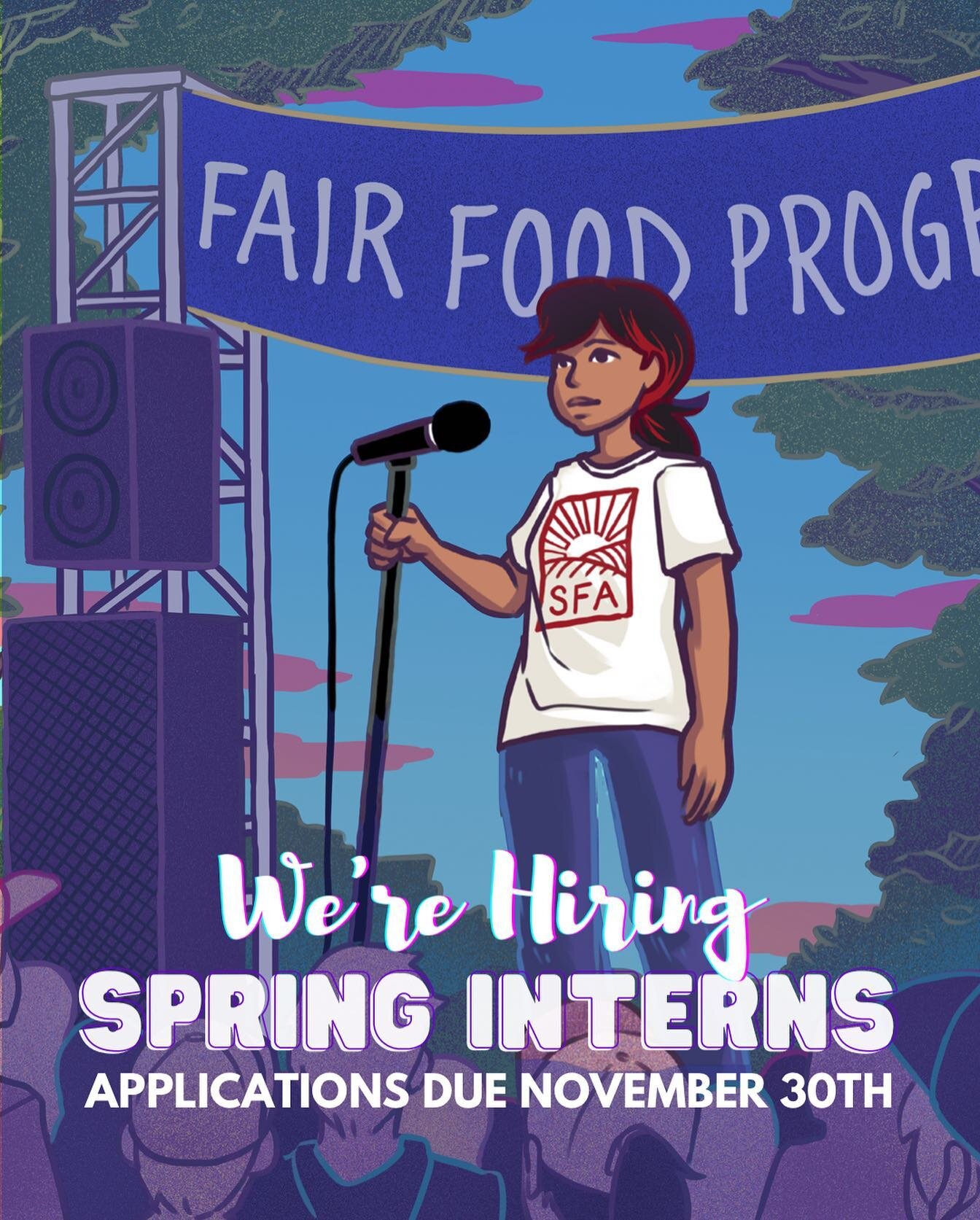 Would you like to learn directly from the community at the heart of the Campaign for Fair Food? We're hiring interns to work in solidarity with the @immokalee.workers this spring! Apply by November 30 &mdash; link in bio.