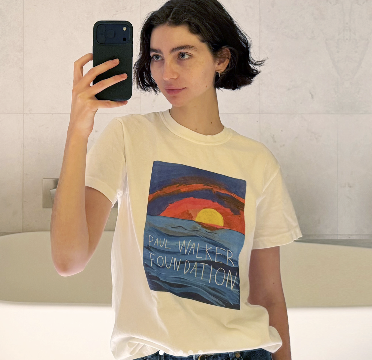 Meadow Walker (in Paul Walker Foundation x Dylan's T-Shirt Club collaboration)