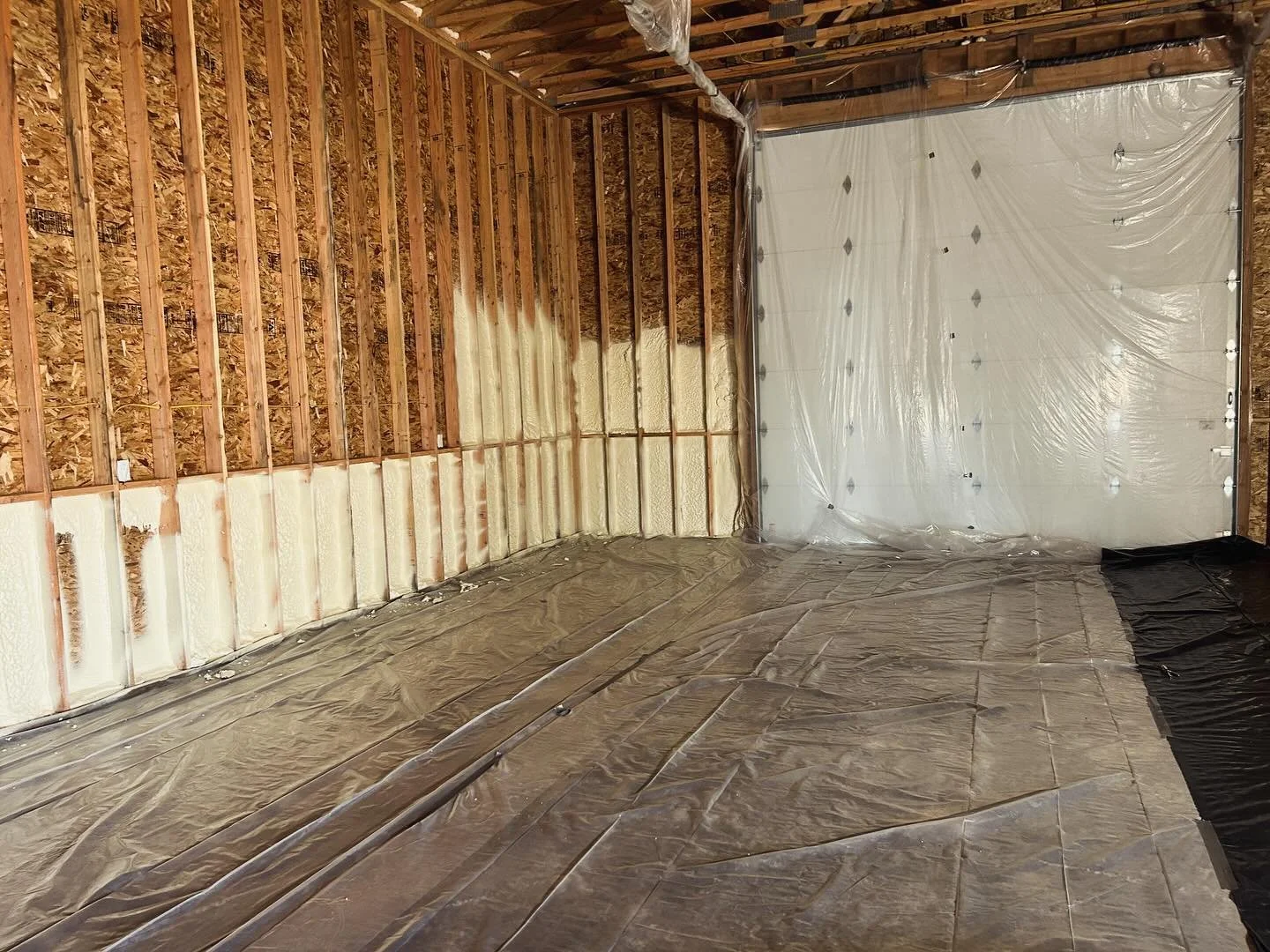 Base Camp Spray Foam in garage