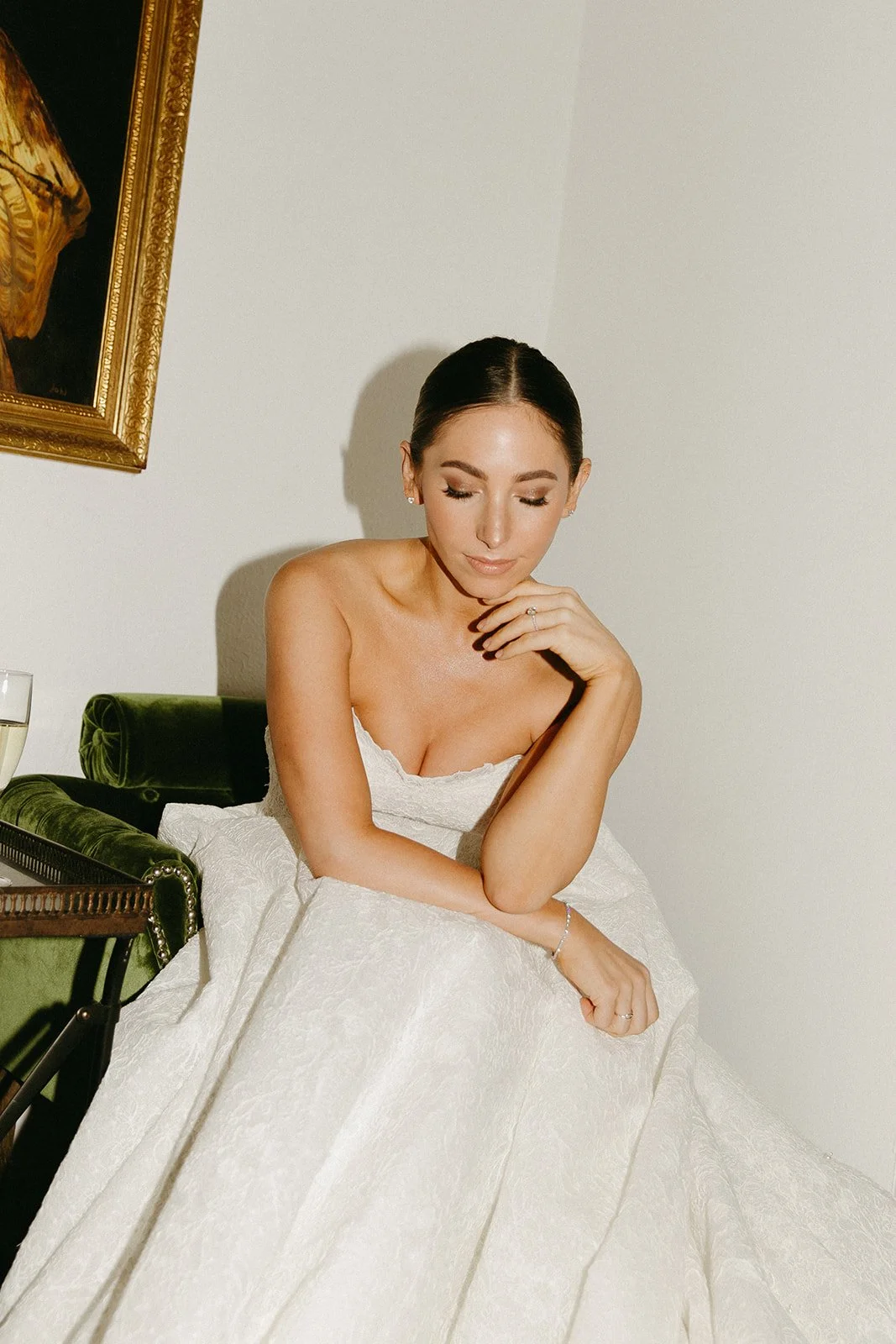 Editorial bridal portrait at the Carondelet House, a DTLA wedding venue