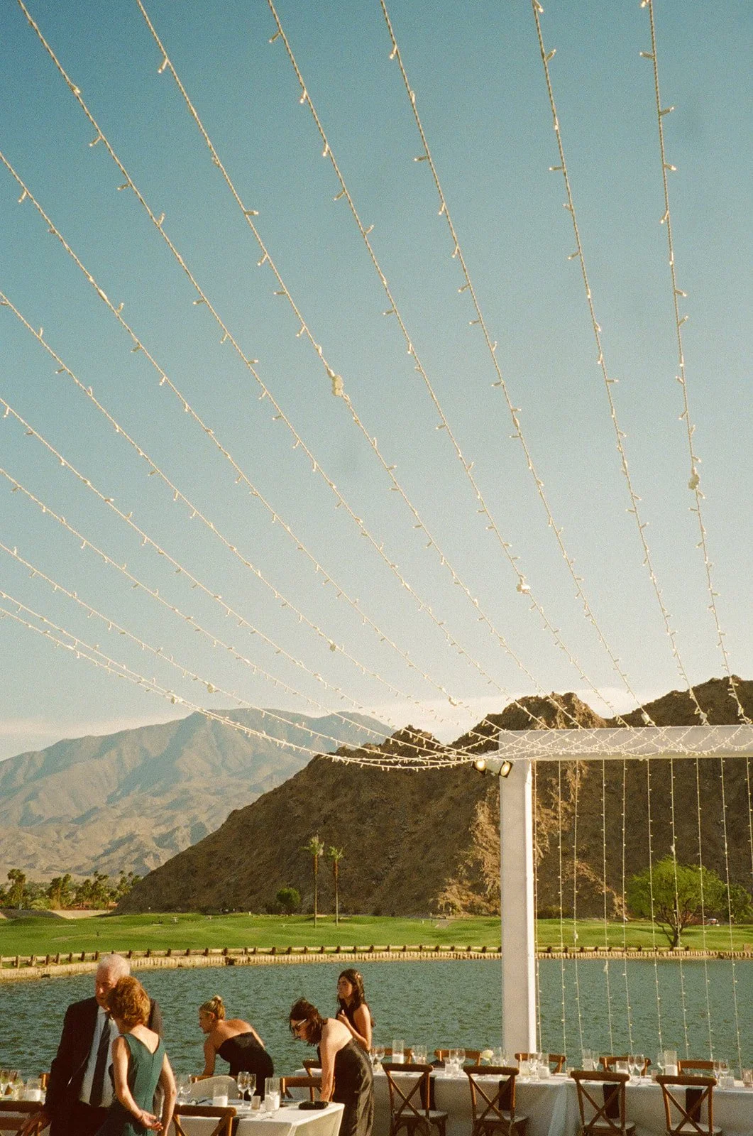 A wedding reception setup at PGA West