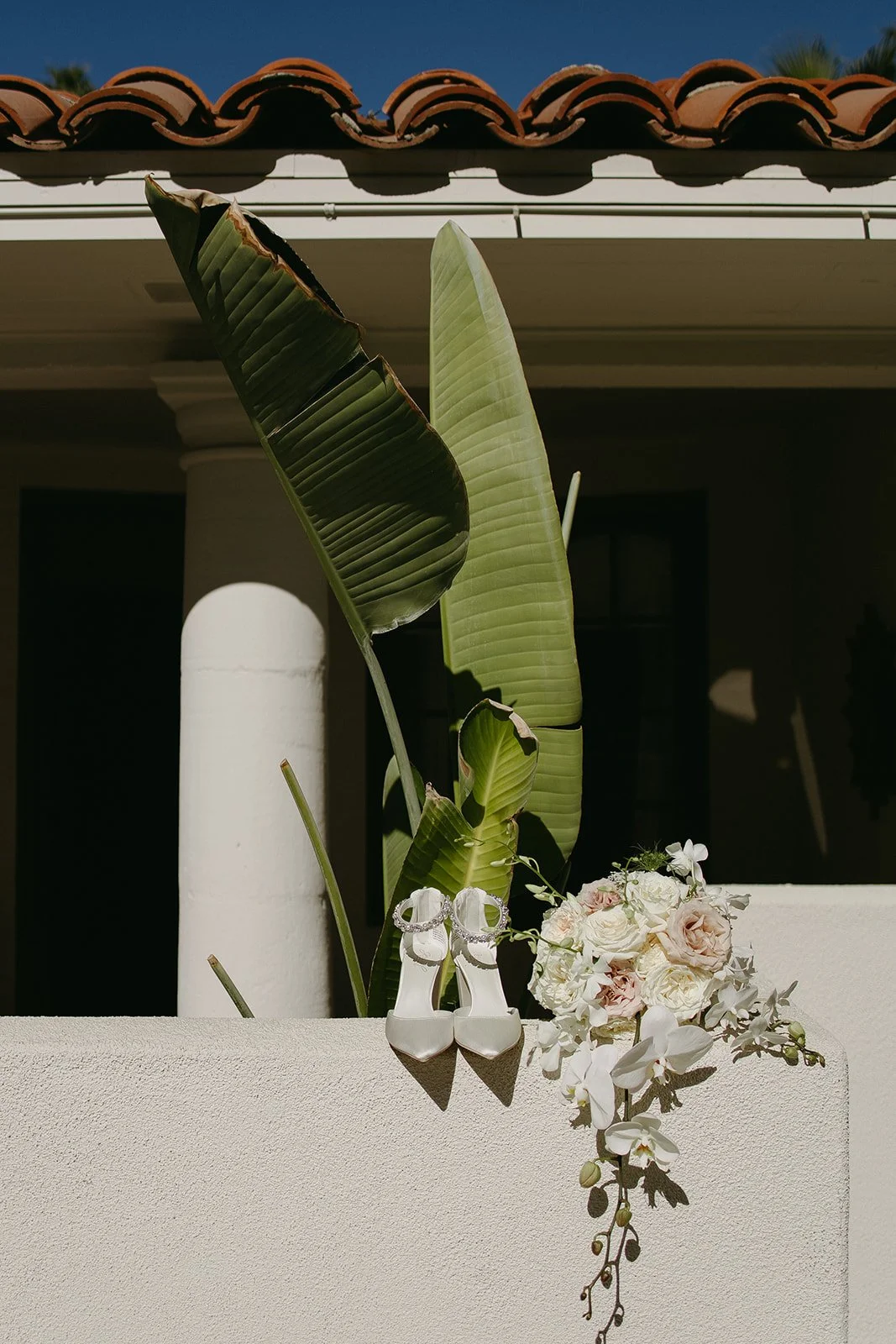 A wedding flat lay from a Palm Springs wedding