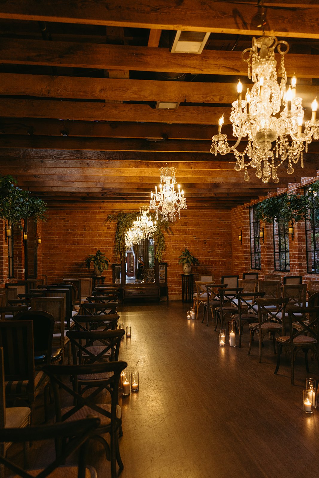 A wedding ceremony at the Carondelet House