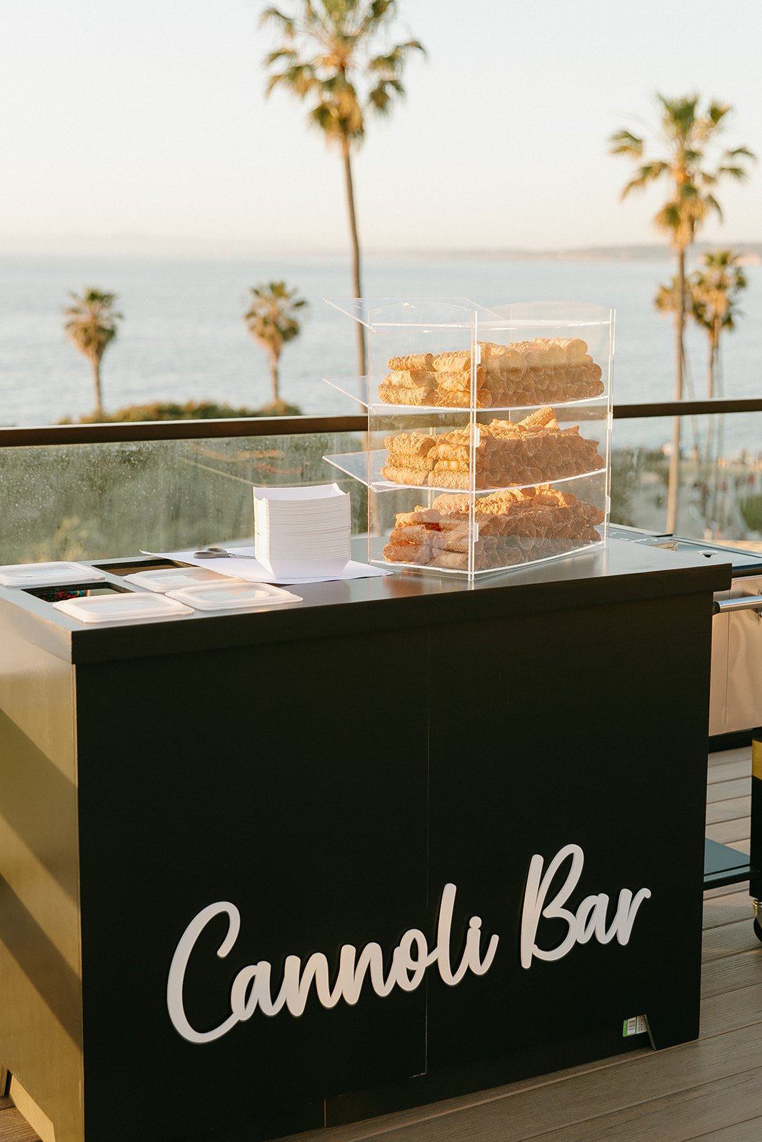 A wedding cannoli bar