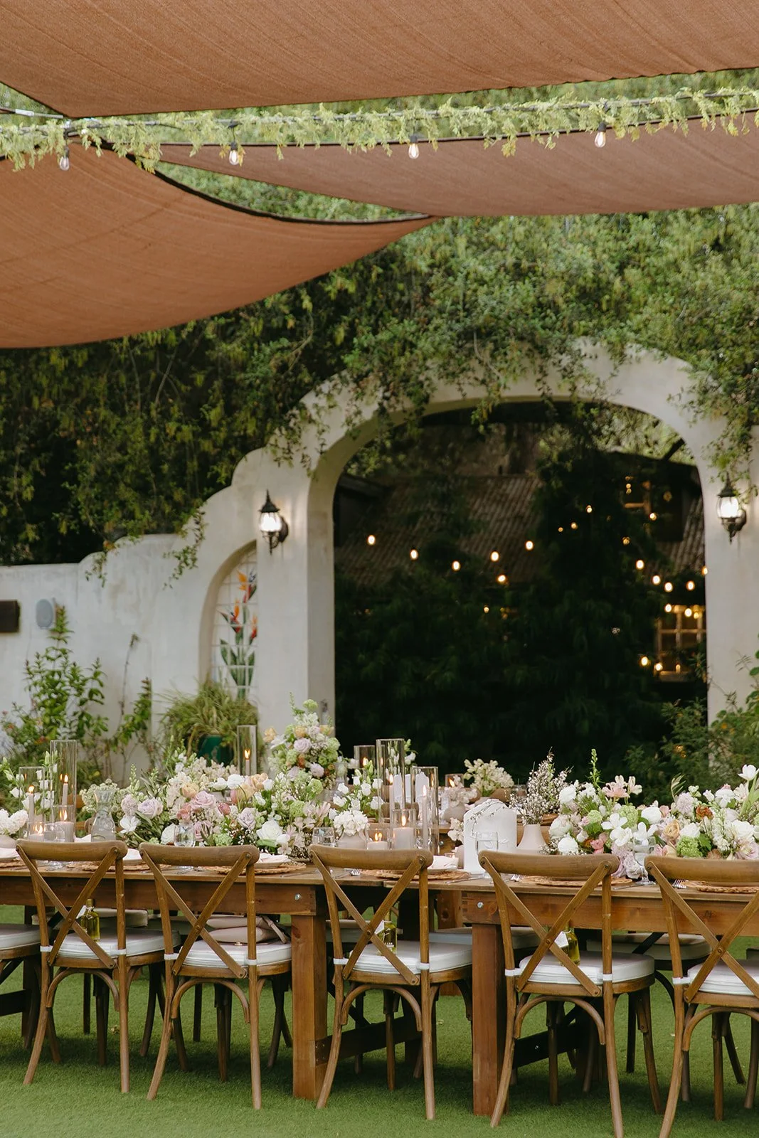 A wedding reception setup at Tivoli