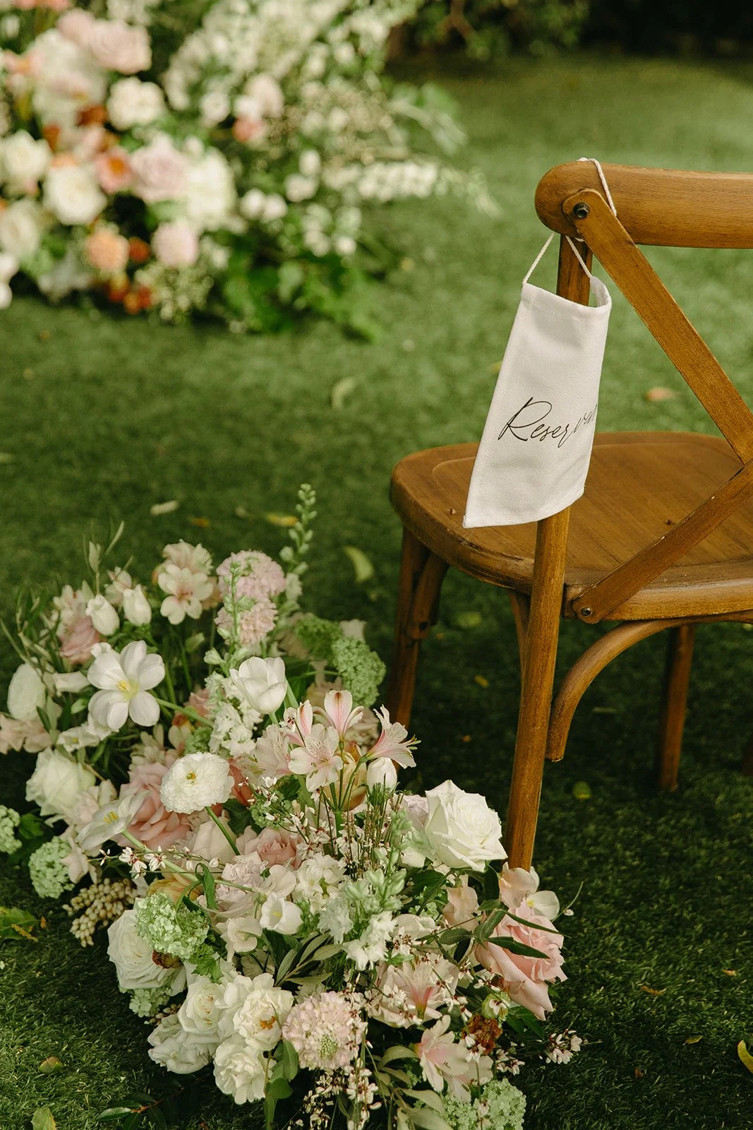 A wedding ceremony setup at Tivoli in SoCal