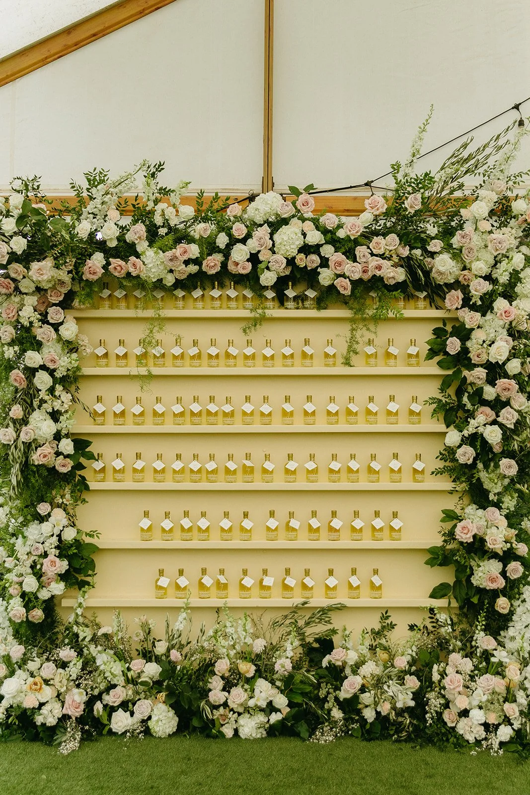 A wedding seating chart for a Tivoli wedding