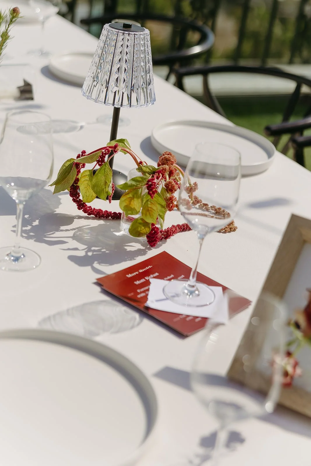 Wedding decor from a wedding location in Southern California