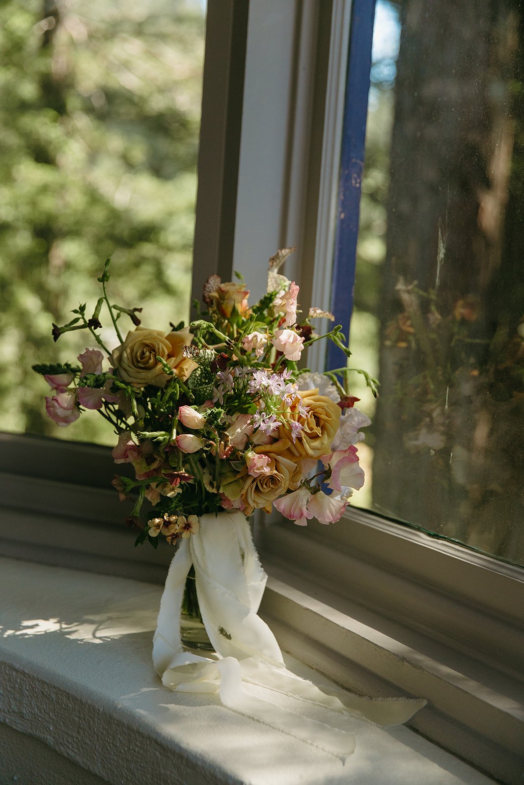 A bouquet for a garden wedding
