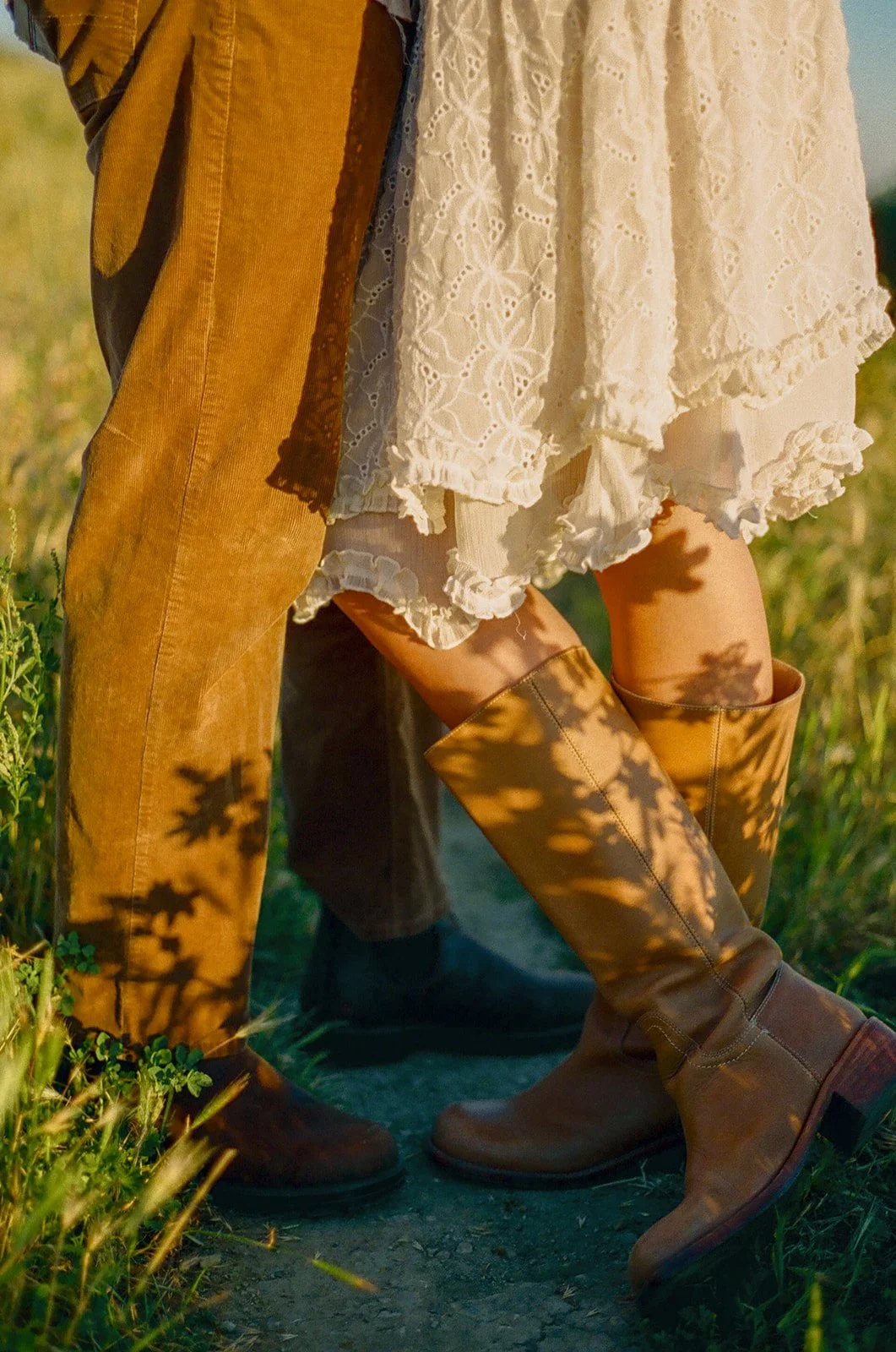 A couple's shoes for their Laguna Beach engagement photos