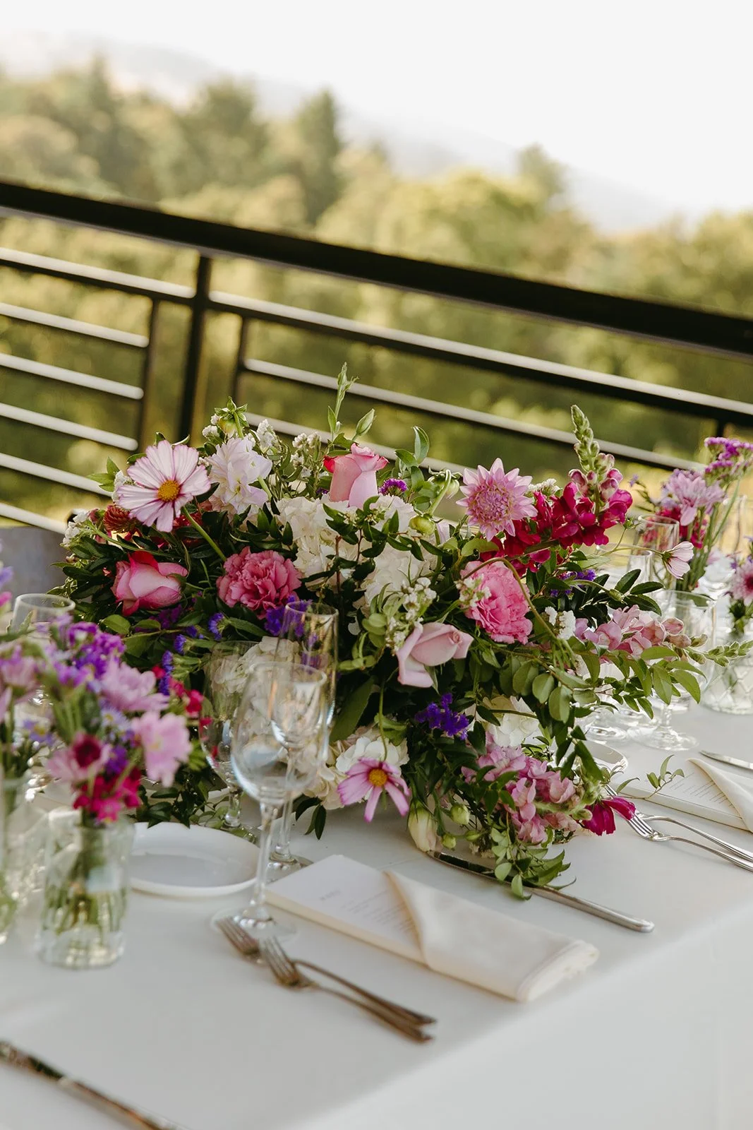 Wedding reception decor for a summer wedding