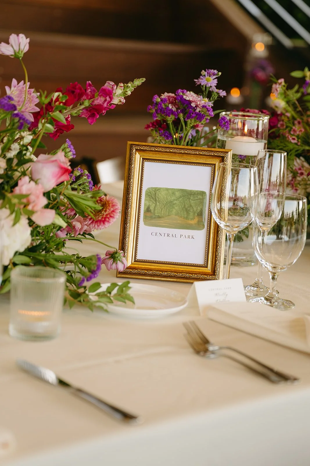Wedding reception decor for a summer wedding