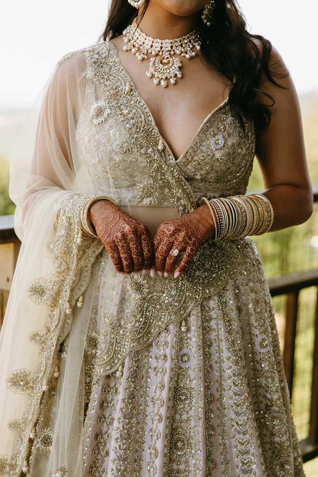 An Indian bride in a Sari