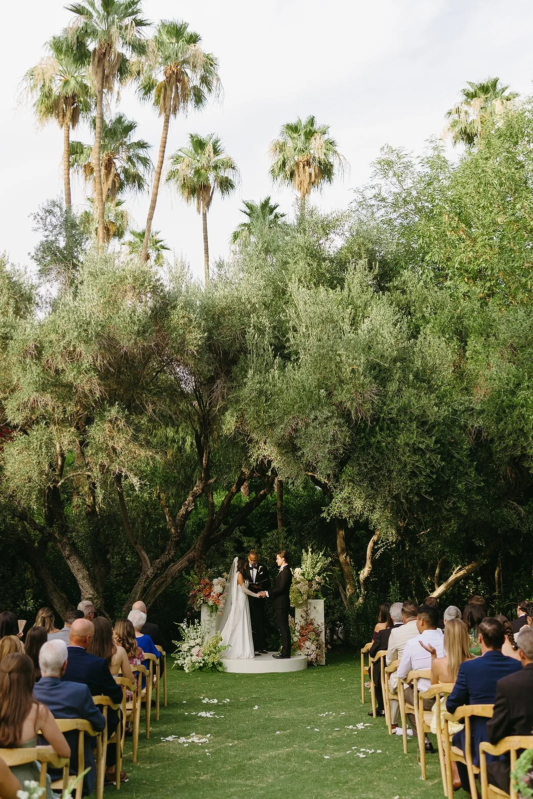 A wedding ceremony taking place at The PArker Palm Springs