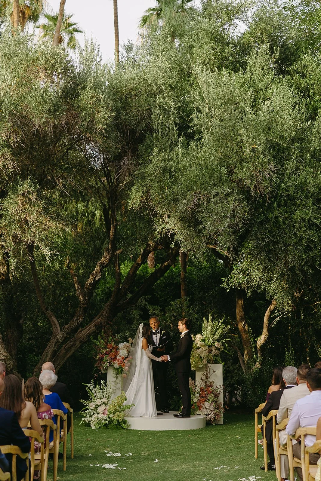 A wedding ceremony taking place at The PArker Palm Springs