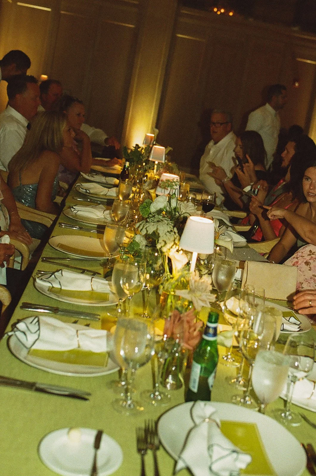 Wedding guests at a wedding table