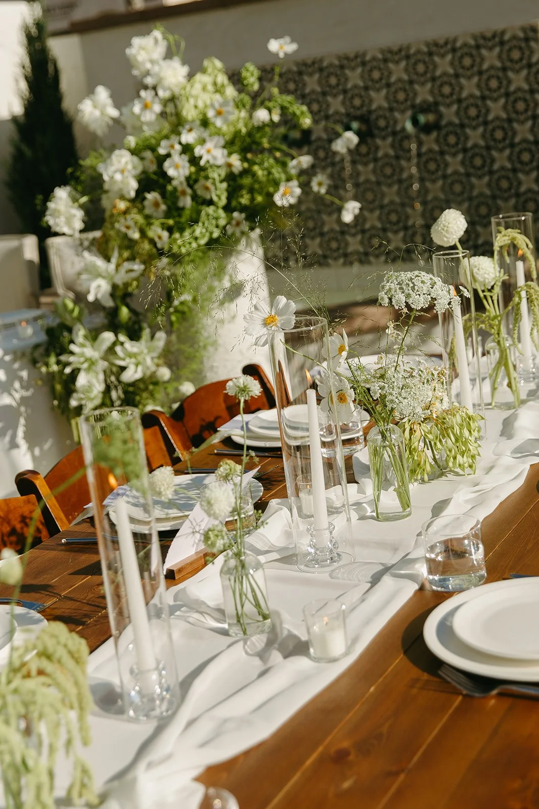 A wedding table design for a san clemente wedding
