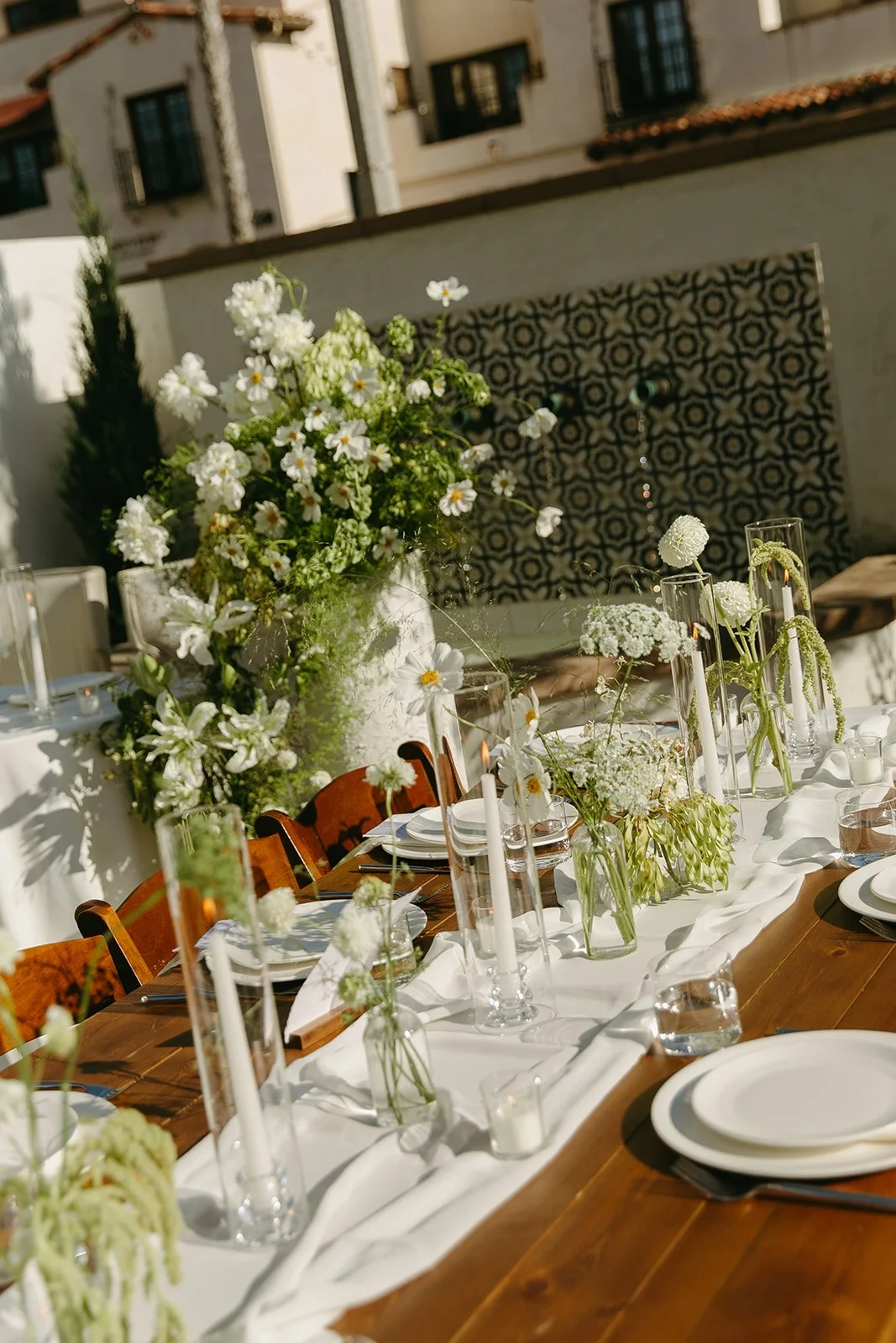 A wedding table design for a san clemente wedding