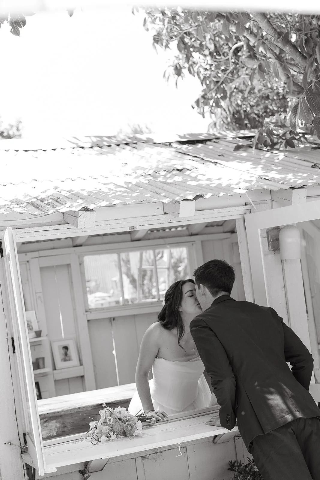 A bride and groom in a wedding blog post about small wedding ideas