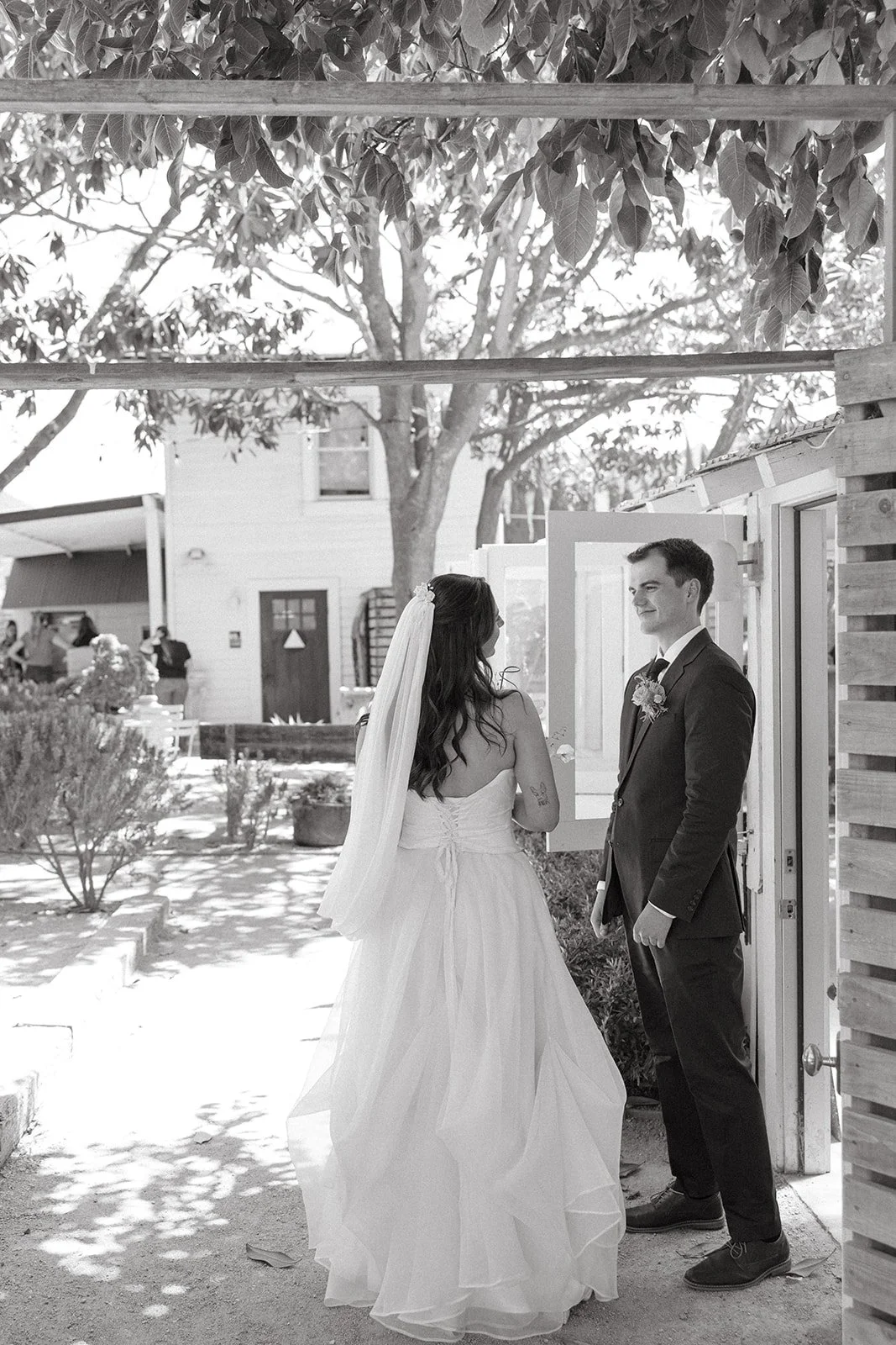 A bride and groom in a wedding blog post about small wedding ideas