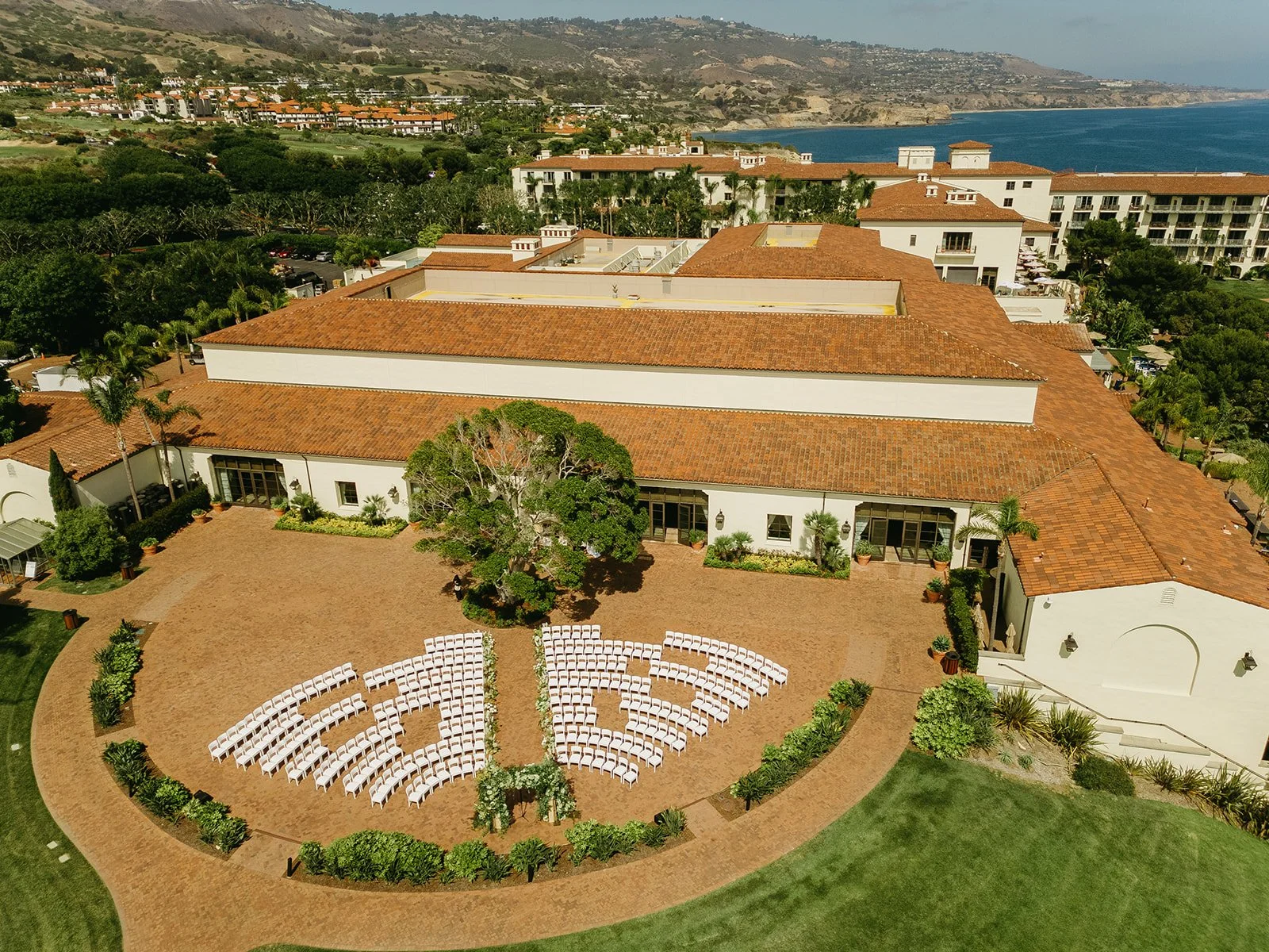 An aerial view of Terranea Resort